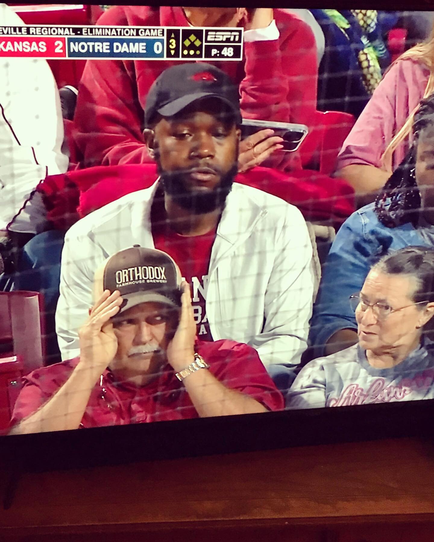 Seeing our brewery merch on ESPN was fun! We don&rsquo;t know who this man is, but if you see this, come by for a beer on us. WoooPig!🍻