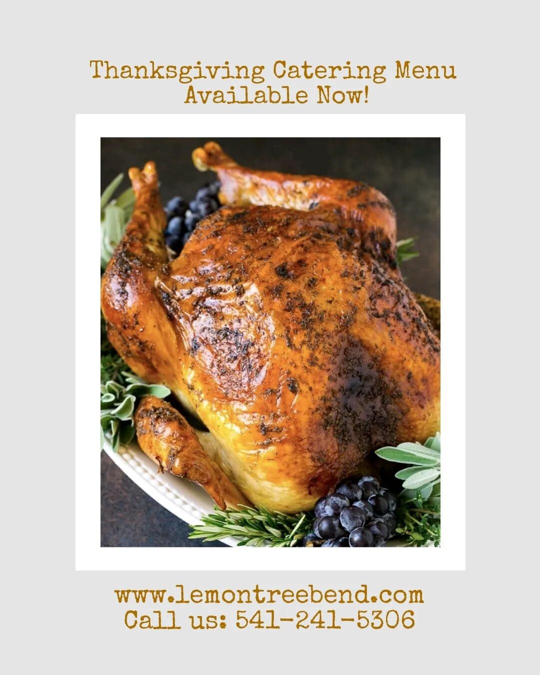 Enjoy  a beautiful Thanksgiving dinner without  lifting a finger.
Let The Lemon Tree Chefs prepare it for you and your love ones!
💗🍋
#downtownbend
#bend #bendoregon #deschutes #bendlife #bestofbend #ilovebend #amazing #beautiful #foodandwine #foodi