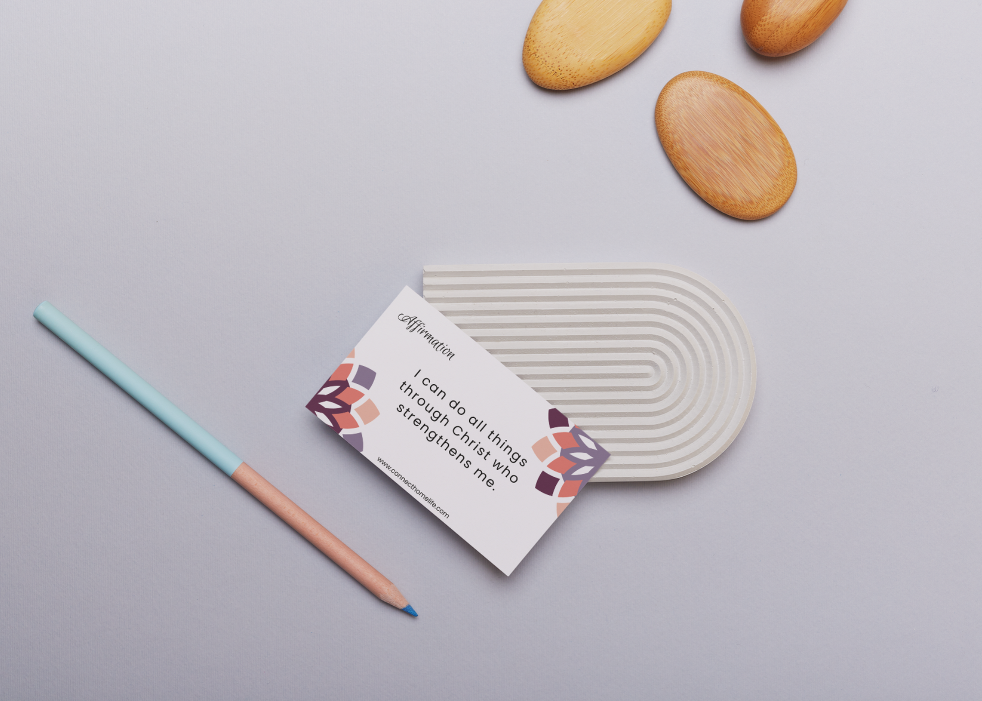 christian affirmation card mockup