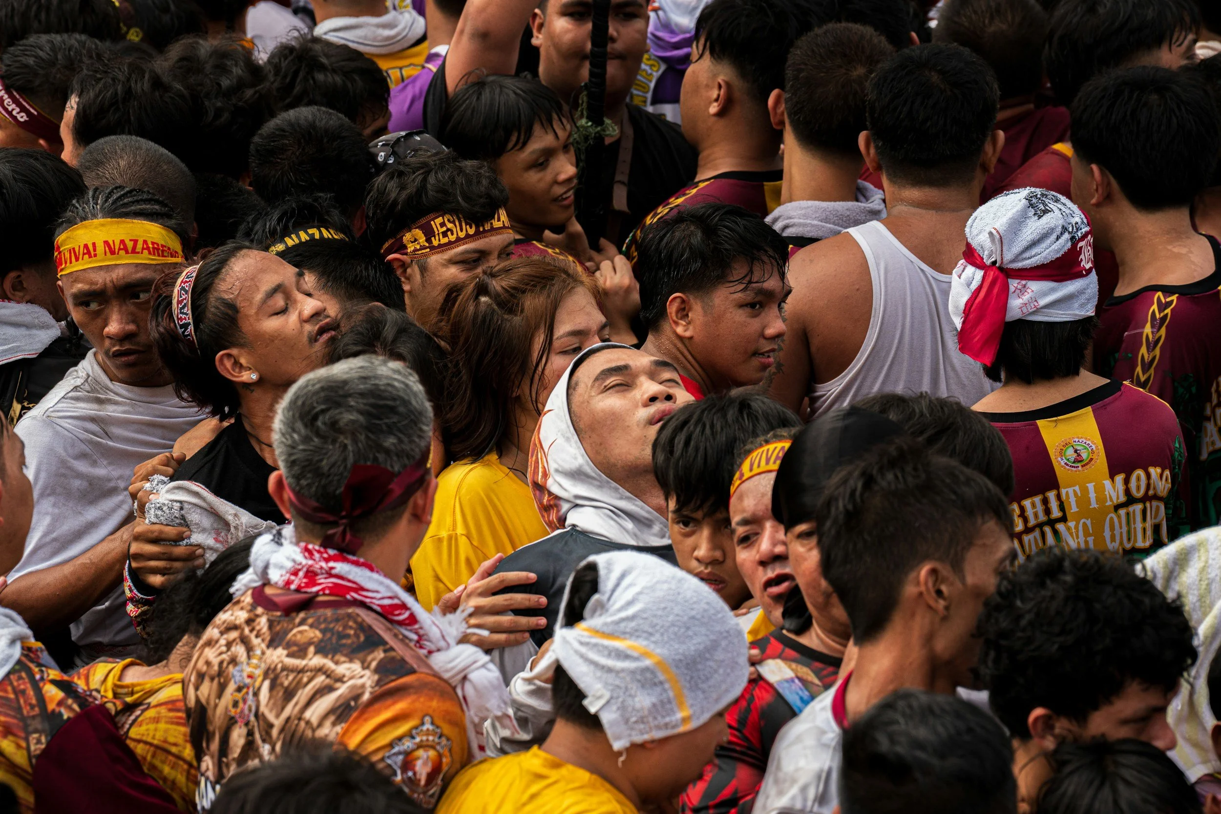 Woman standing in the midst of a crowd representing shame exposed and identity reduced to a single moment
