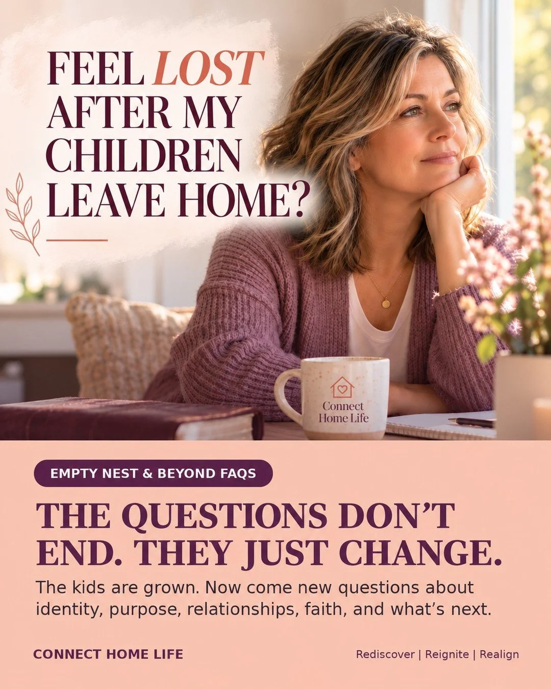 The empty nest can bring freedom, pride, possibility&mdash;and questions you didn&rsquo;t expect.

Who am I now?
What is God calling me to next?
How do I stay connected to my adult children?
How do we reconnect as a couple?
What if several midlife ch