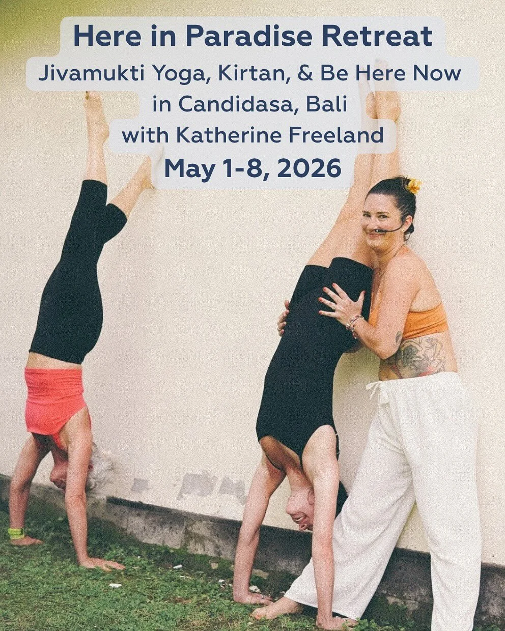 Presenting with Joy! Here in Paradise Retreat, May 1-8, 2026 in Candidasa, Bali. Jivamukti Yoga, Kirtan, &amp; wisdom from #BeHereNow 🌀🐚

Launch Special 🌊 25% off = your all inclusive 8 days 7 nights in costal paradise @puribaguscandidasa is only 