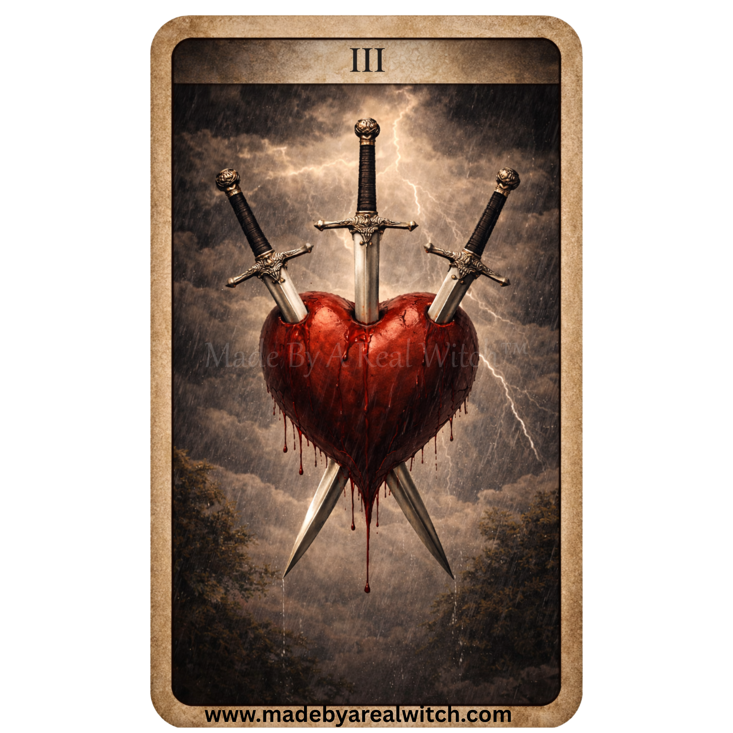 Three of Swords tarot card – Tarot of the Week reading by Made by a Real Witch™