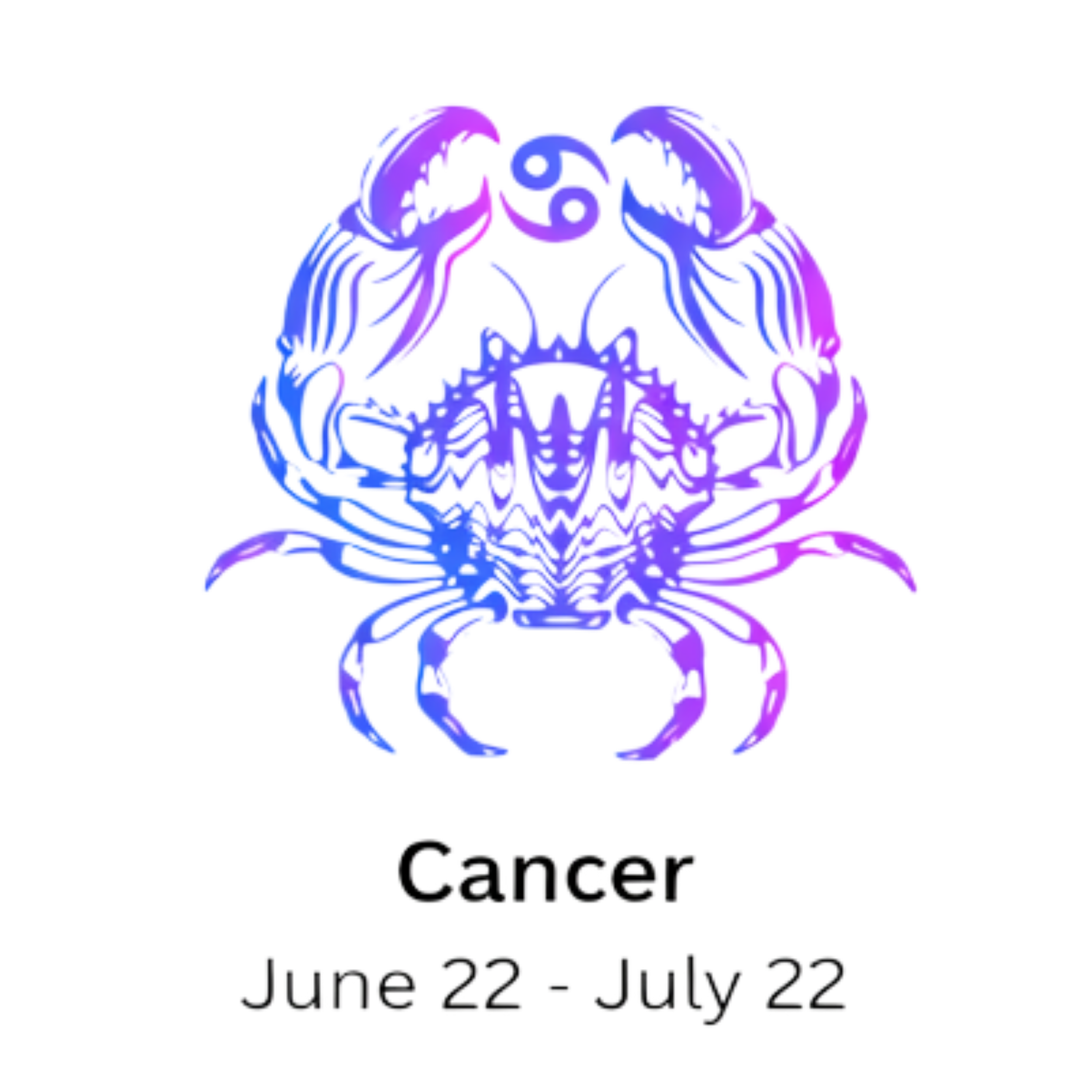 Crab. Cancer Astrology Zodiac Sign. Made by a Real Witch Horoscopes.