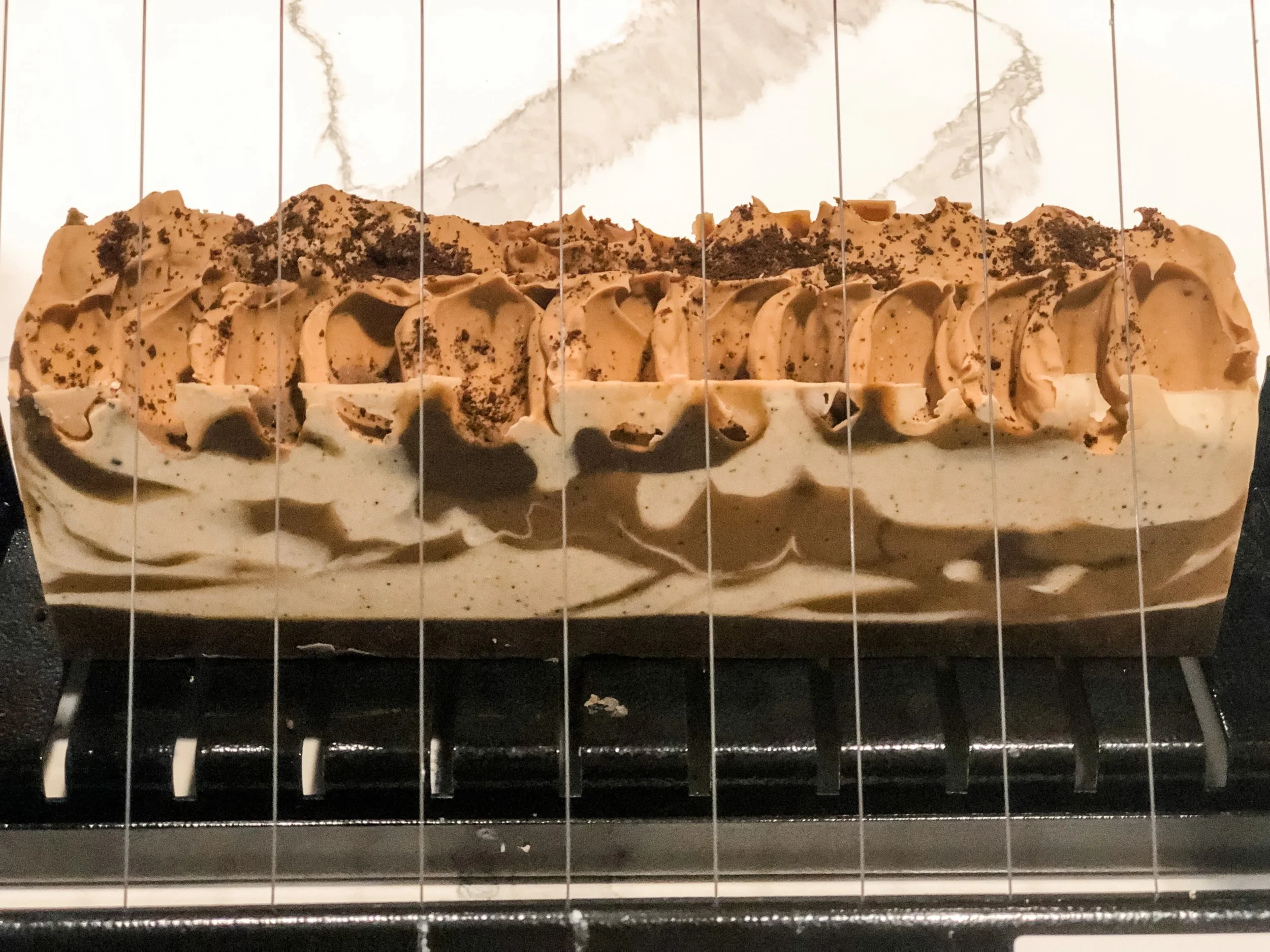 coffee scented cold process soap loaf