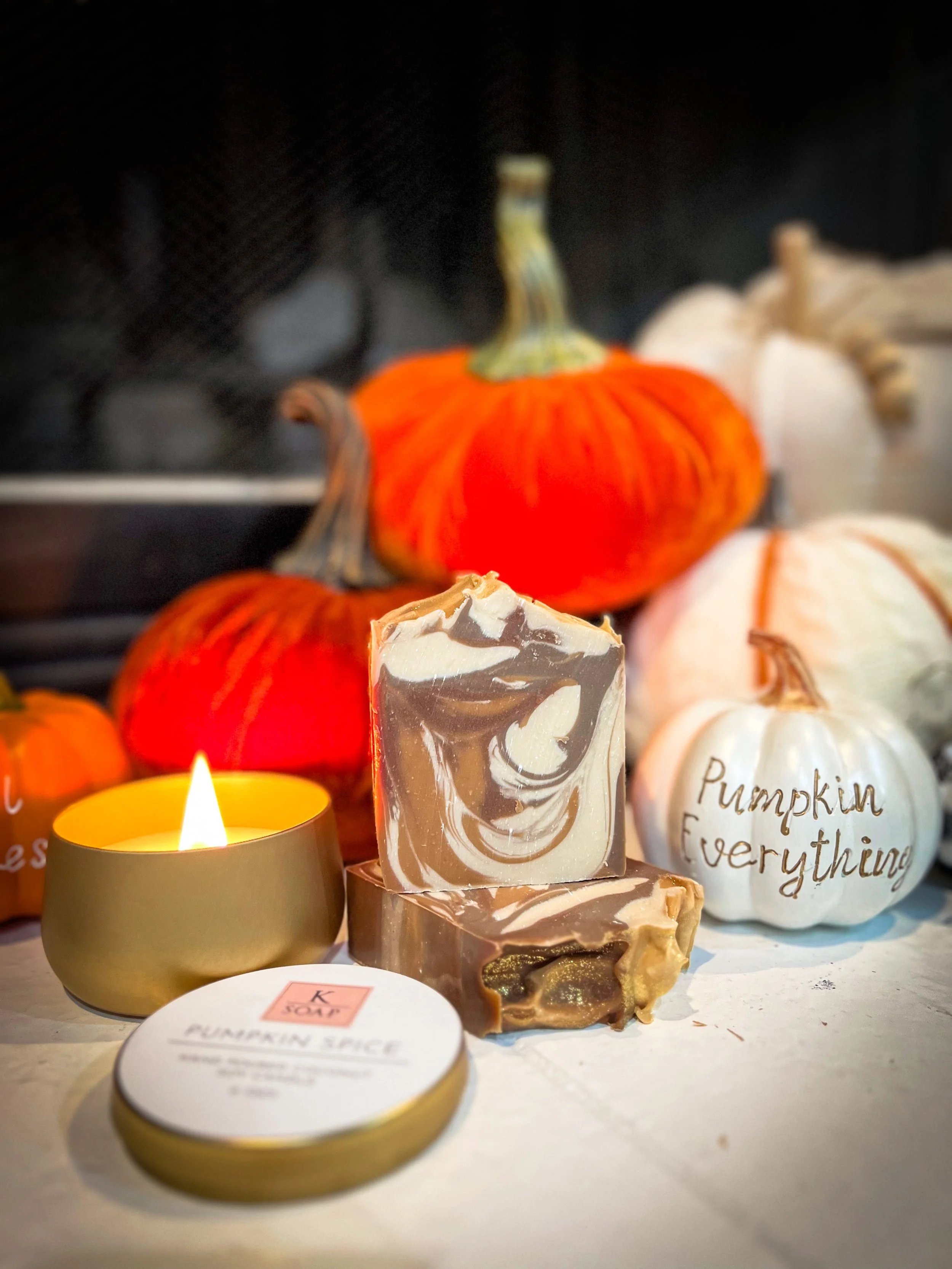 Pumpkin Spice candle and soap set