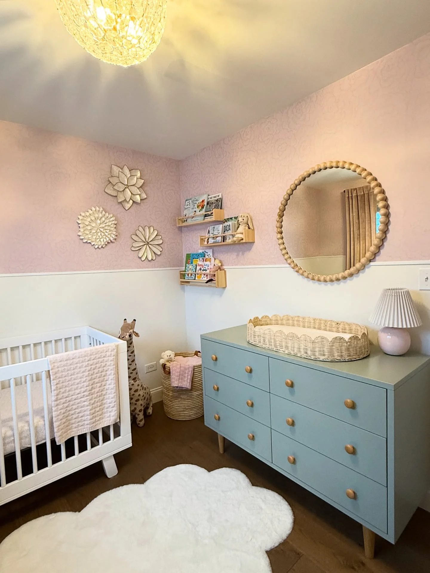 Sweet baby girl nursery 🌸 Being a boy mom, this nursery was so fun to design