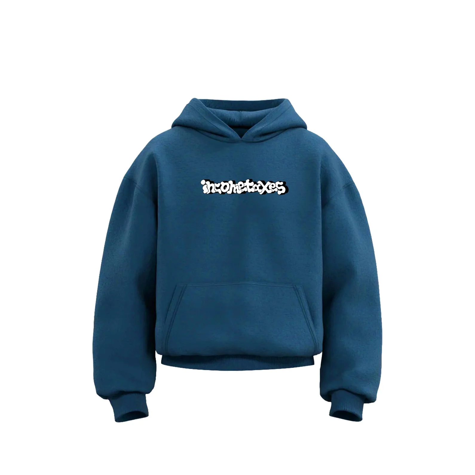 Incometaxes Embroided Hoodie Navy