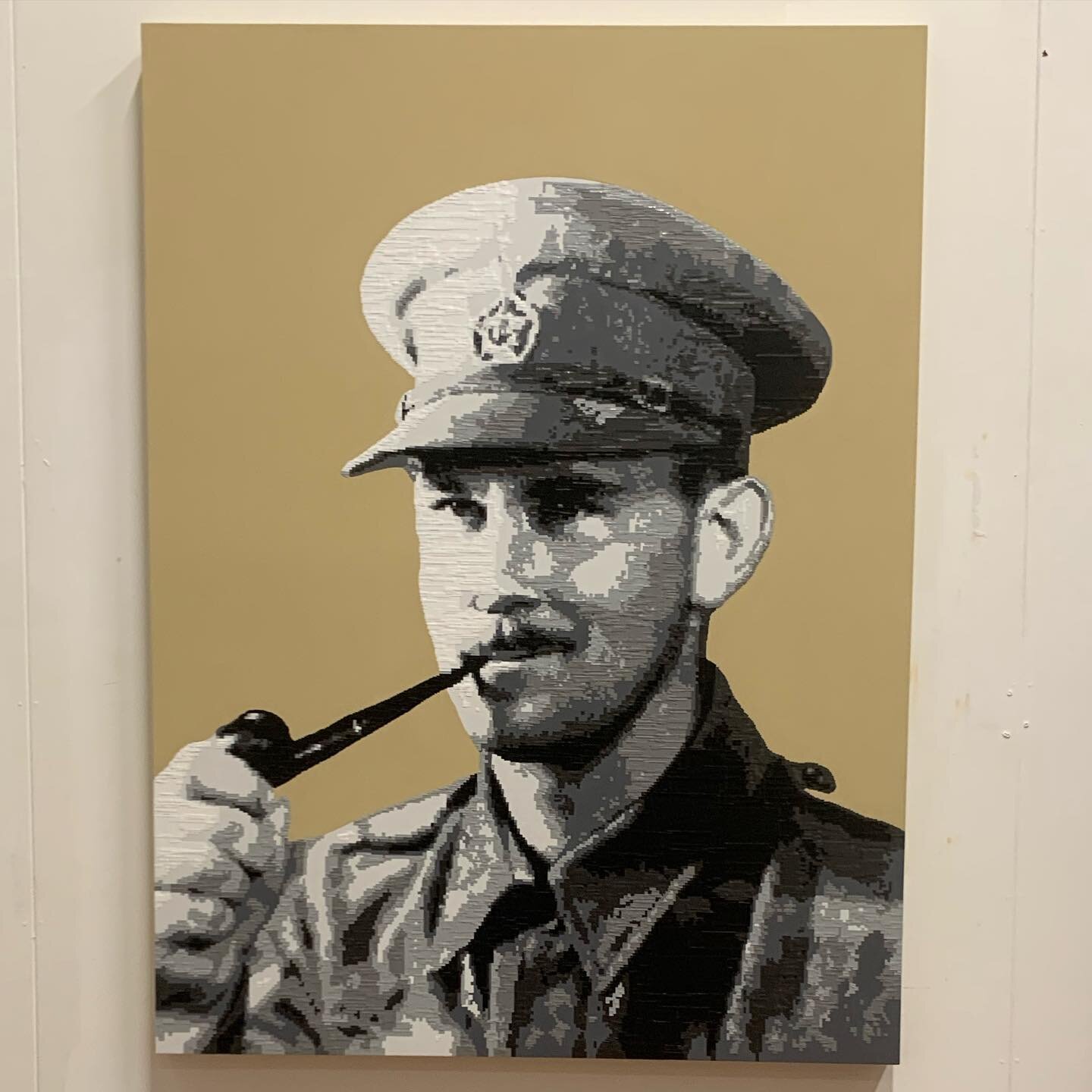 &ldquo;Fred&rdquo; 90cm x 120cm duct tape and acrylic on MDF.
A commission piece for one of my oldest friends. About 6 years ago I was sitting in my friend Steve&rsquo;s kitchen, drinking too many whiskies and telling him that one day I was going to 