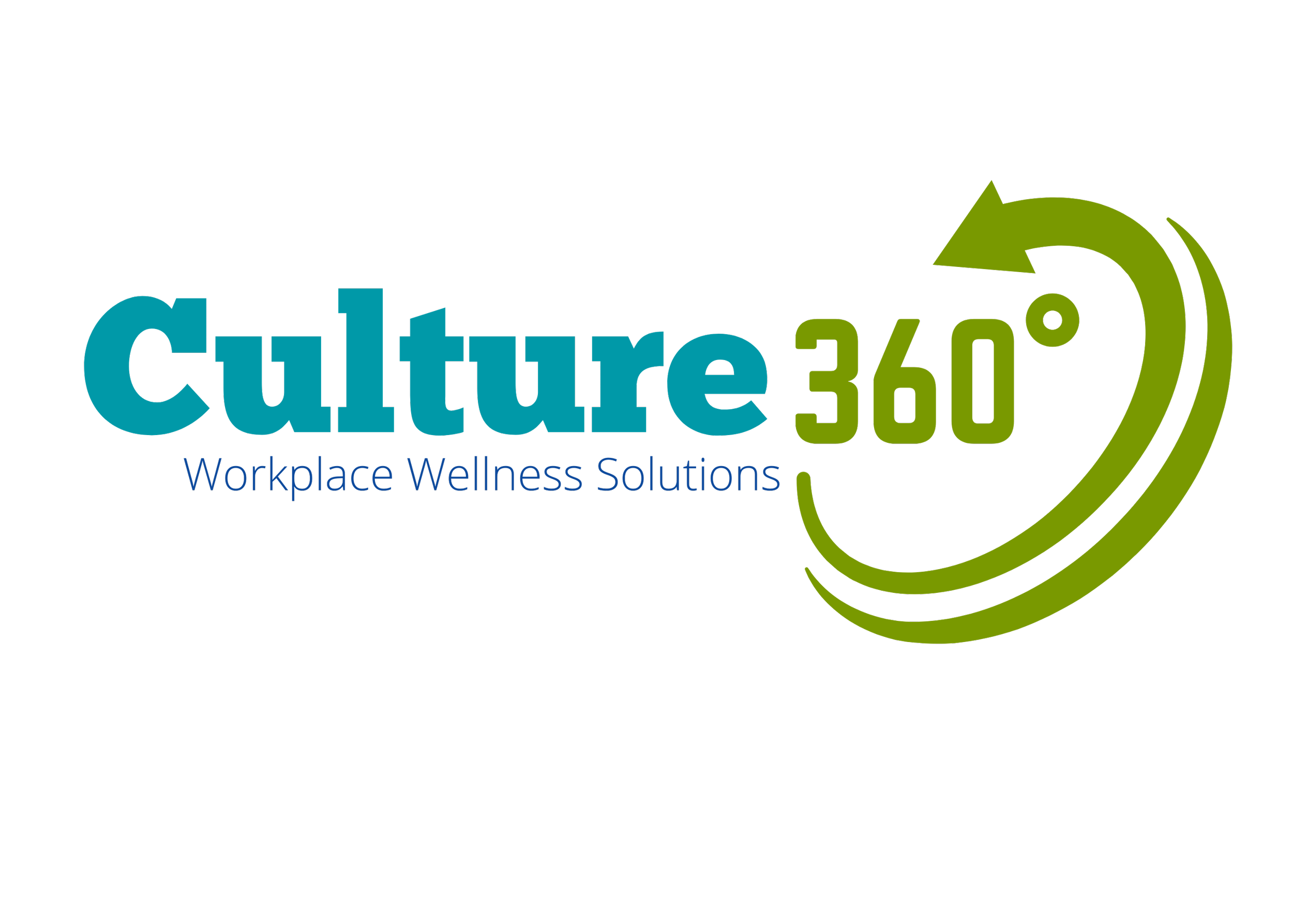Logo of Culture 360 with the tagline 'Workplace Wellness Solutions' and a green circular arrow design.