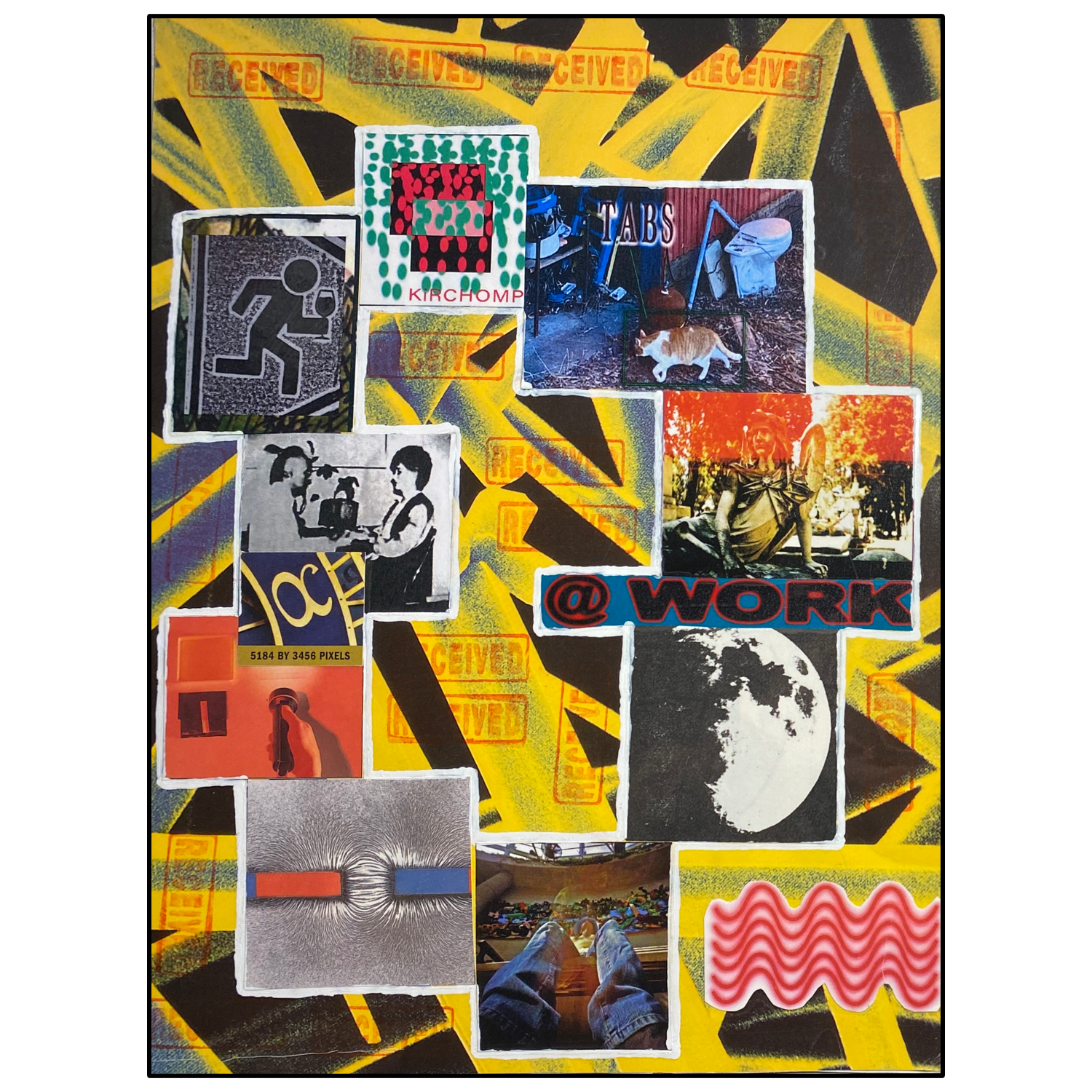 'At Work' Paper Collage