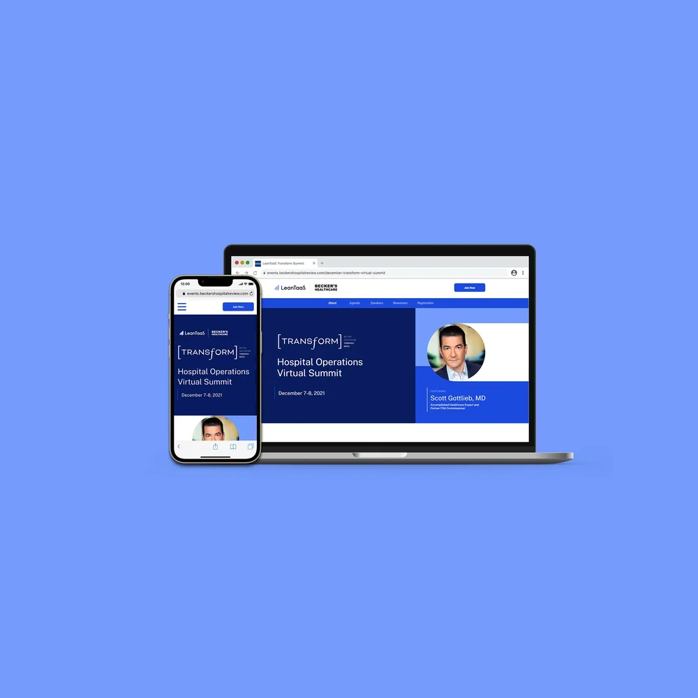 LeanTaaS virtual summit website — Sam Althaus