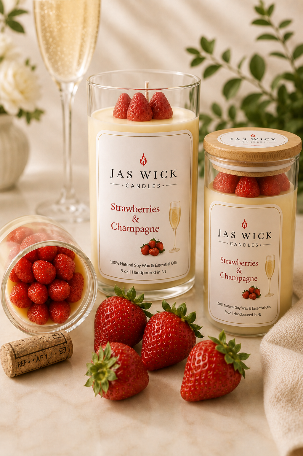 🍓 Strawberries & Champagne Candle