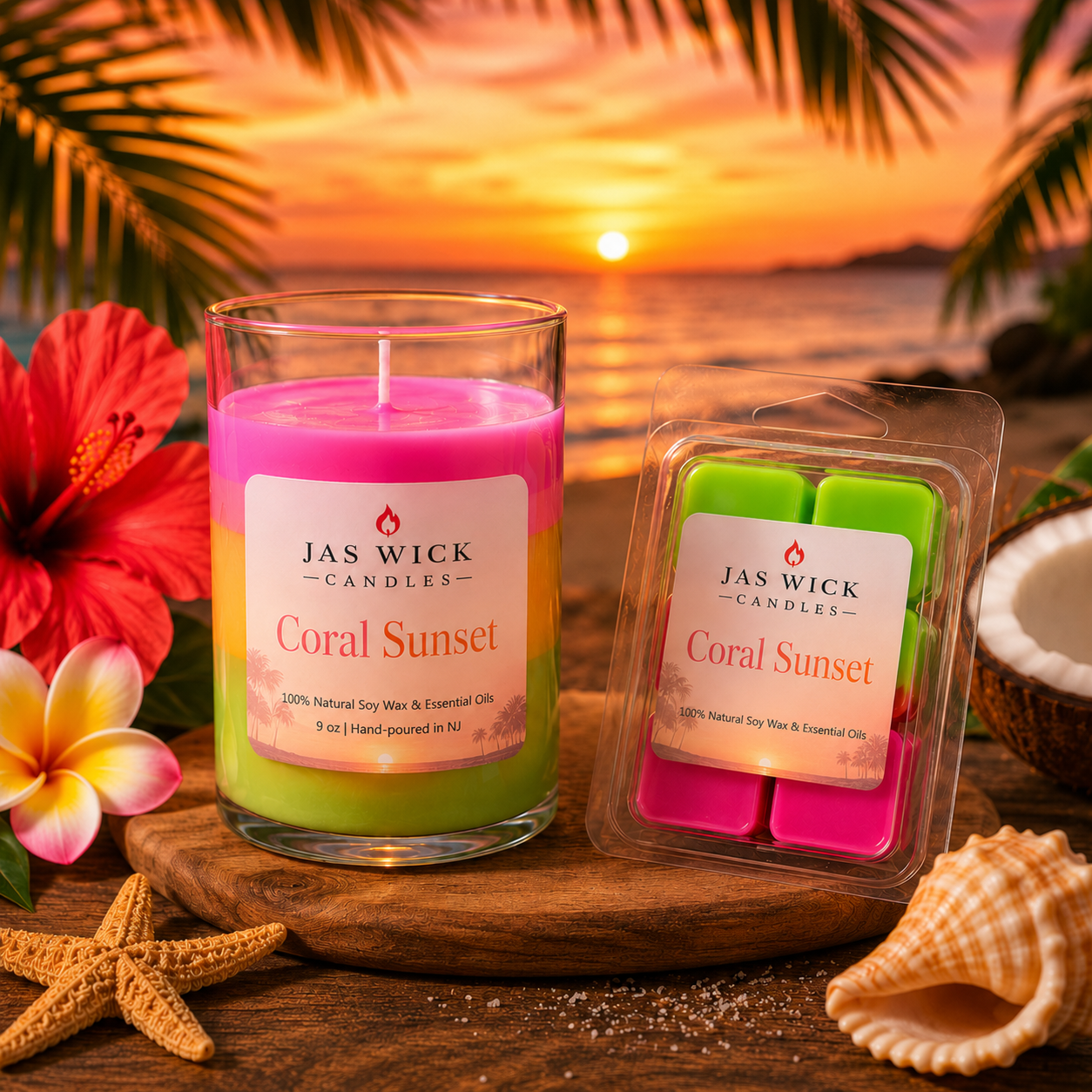 🌴 Coral Sunset