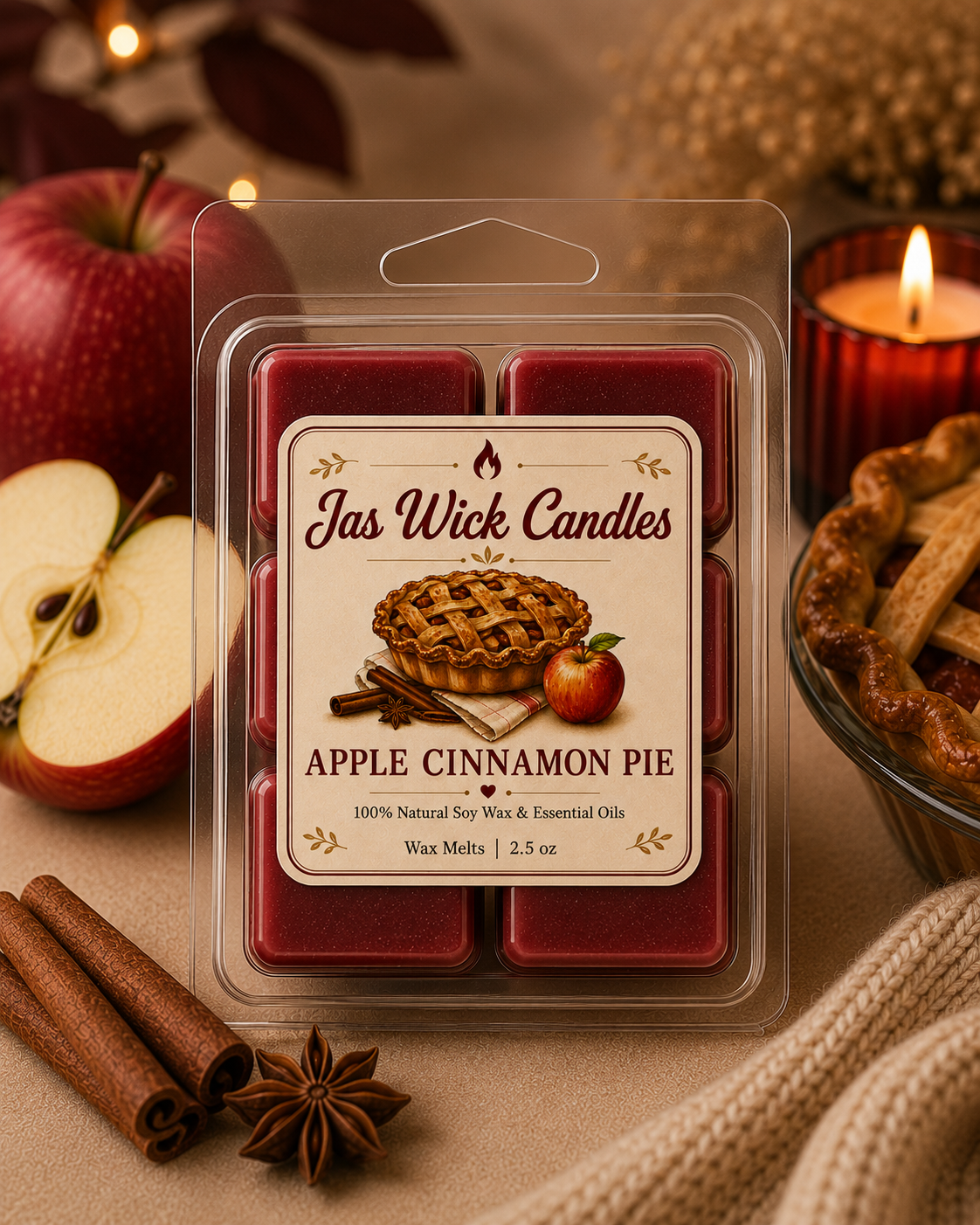 🍎 Apple Cinnamon Pie Wax Melts