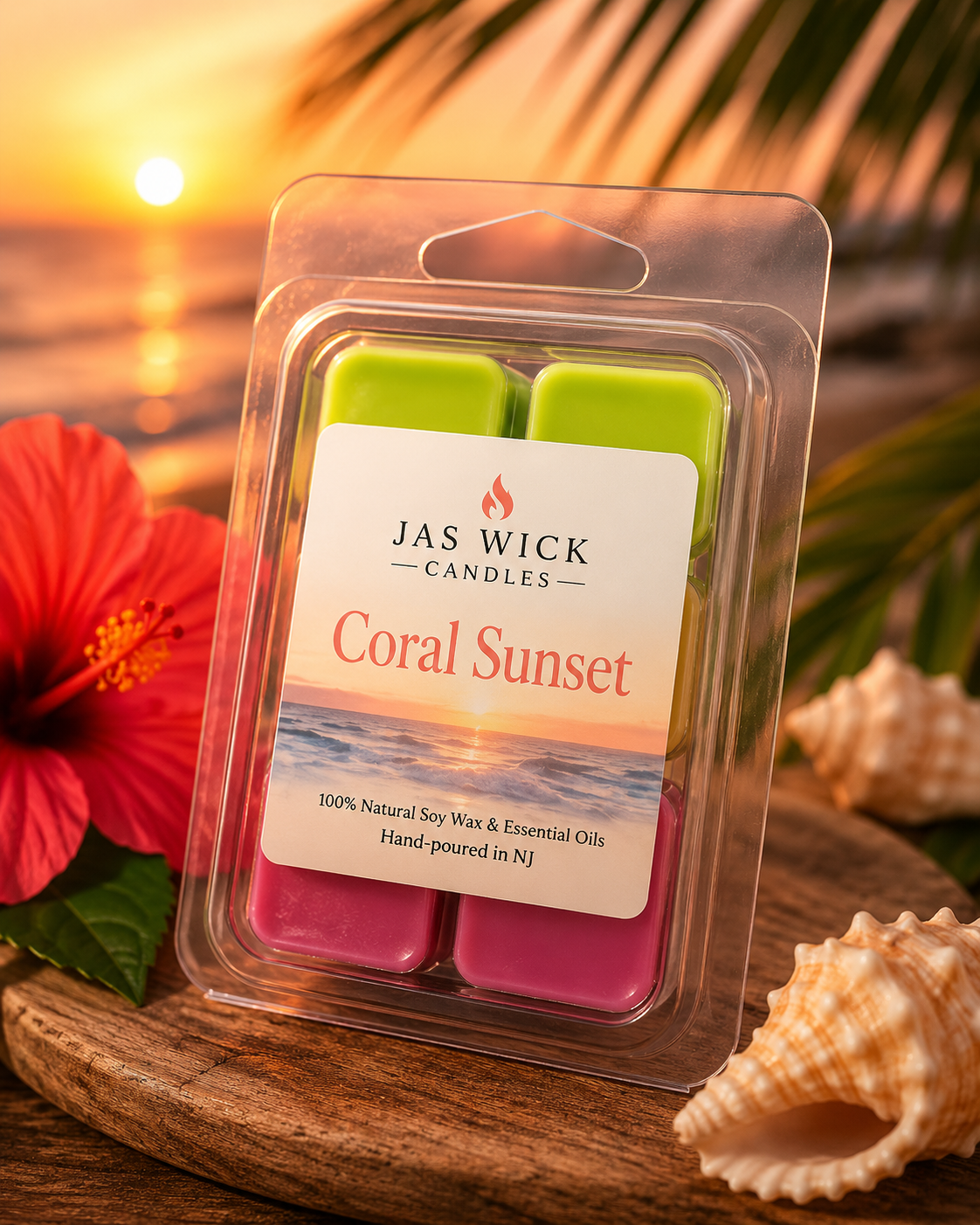 🌴 Coral Sunset Wax Melts