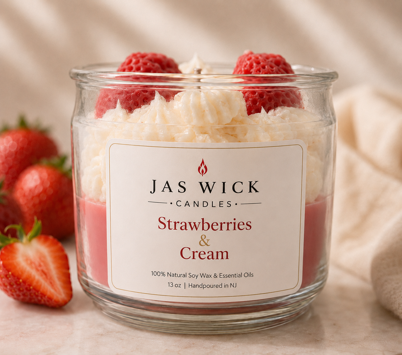 🍓 Strawberries & Champagne Candle 13oz