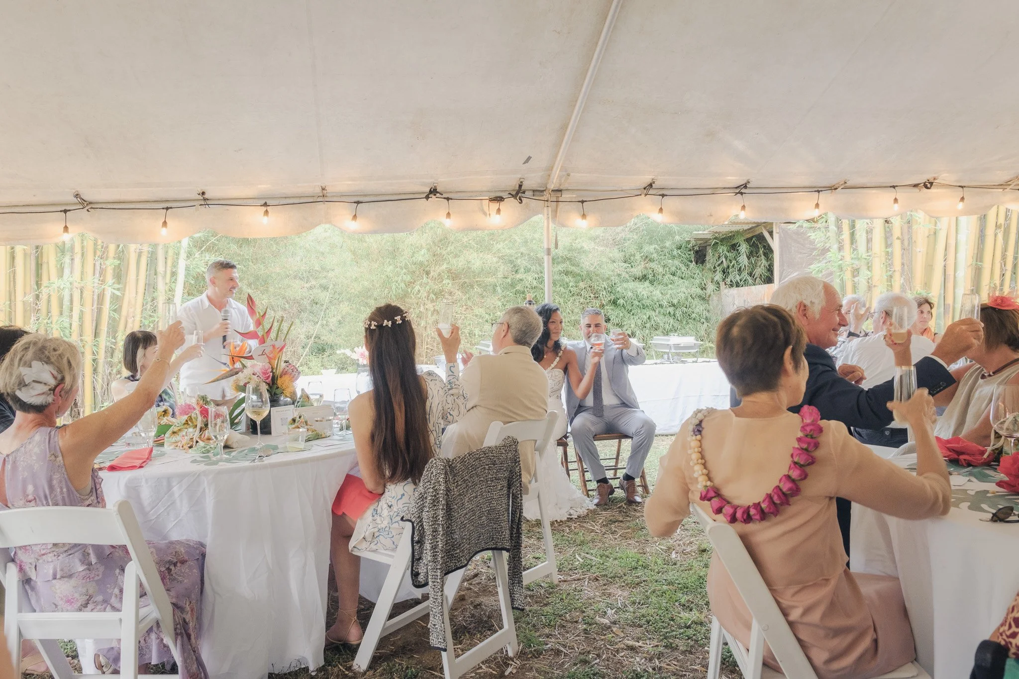 Hawaii backyard wedding — intimate outdoor ceremony photography