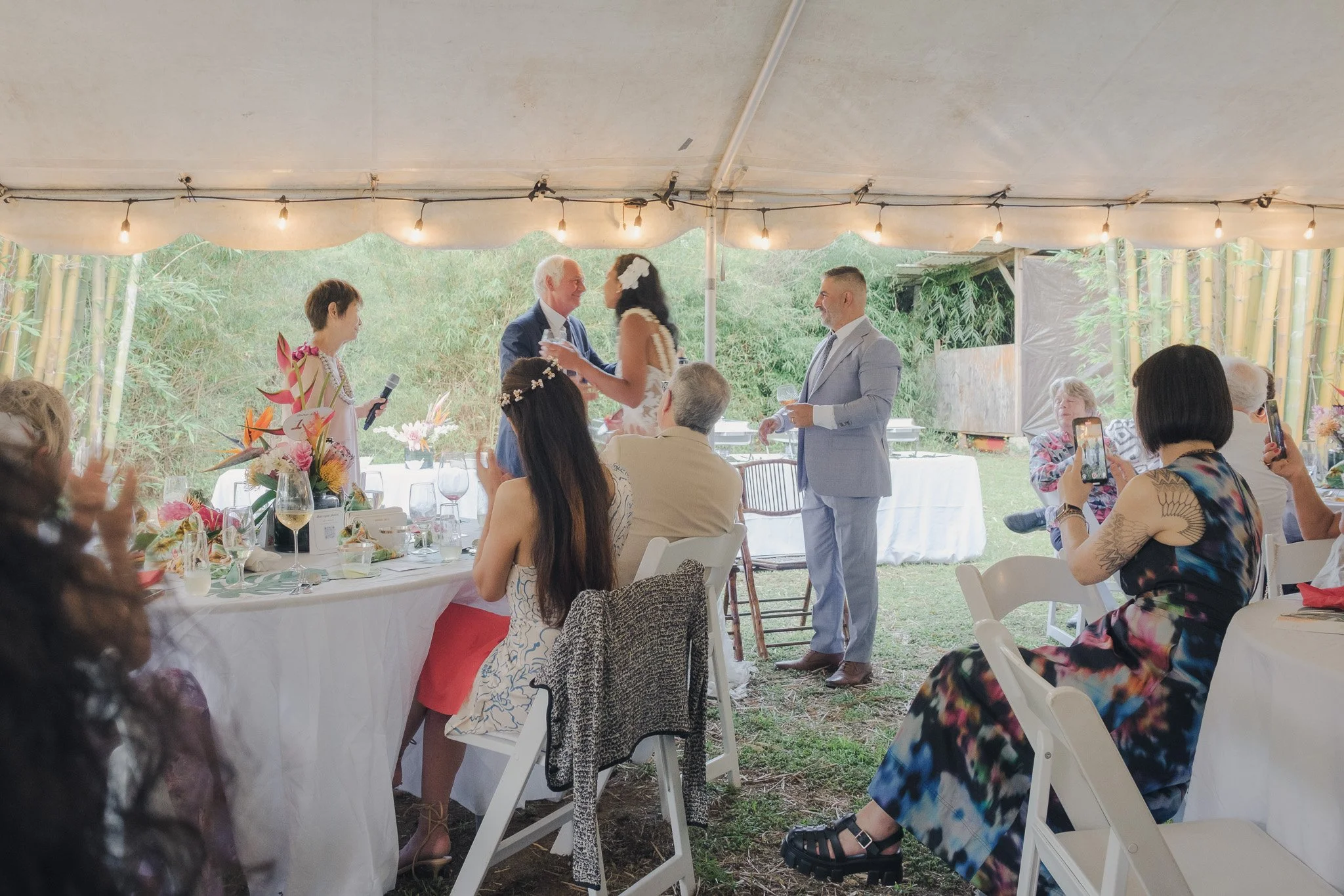 Hawaii backyard wedding — intimate outdoor ceremony photography