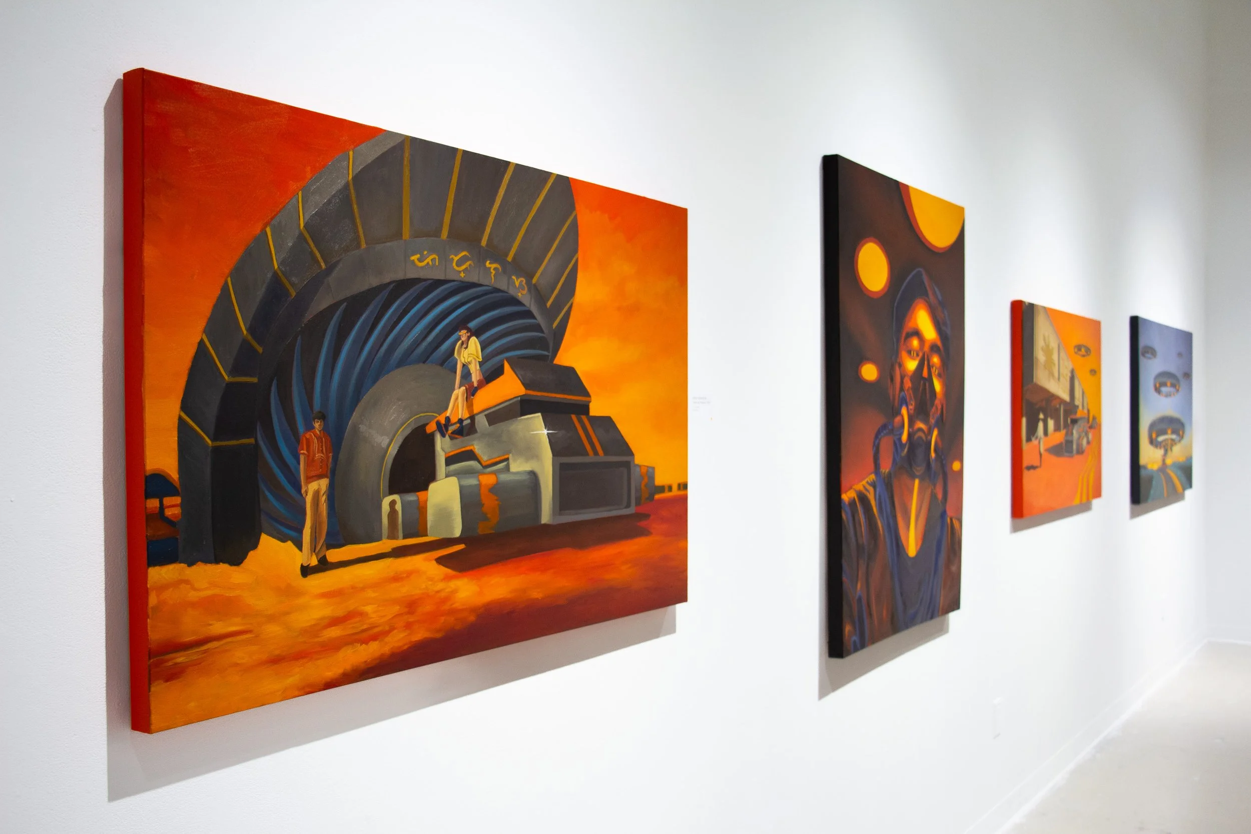 Installation shot of "Perlas de Pilipinas" in IMAGINED WORLDS (two-person exhibition with Olivia LaFoy) at the Gales Gallery, 2023.