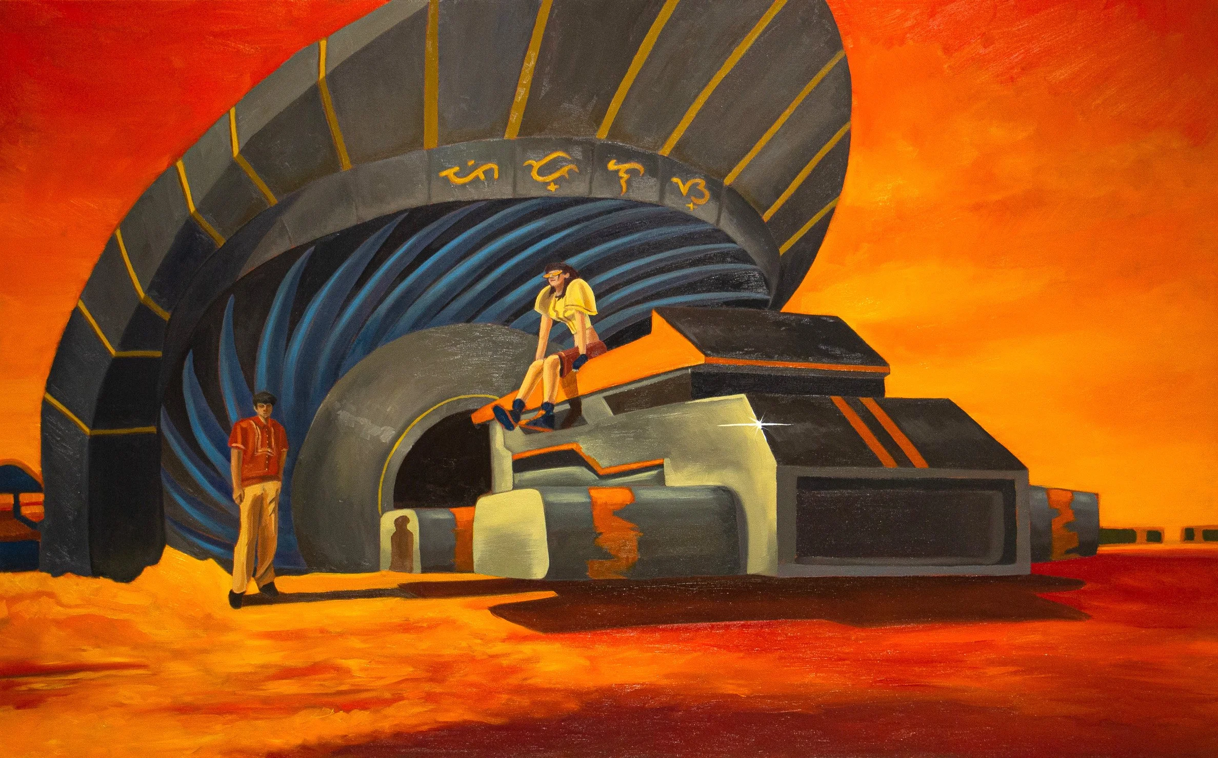 "Perlas de Pilipinas" (2023), Oil on Canvas, 30" x 48".