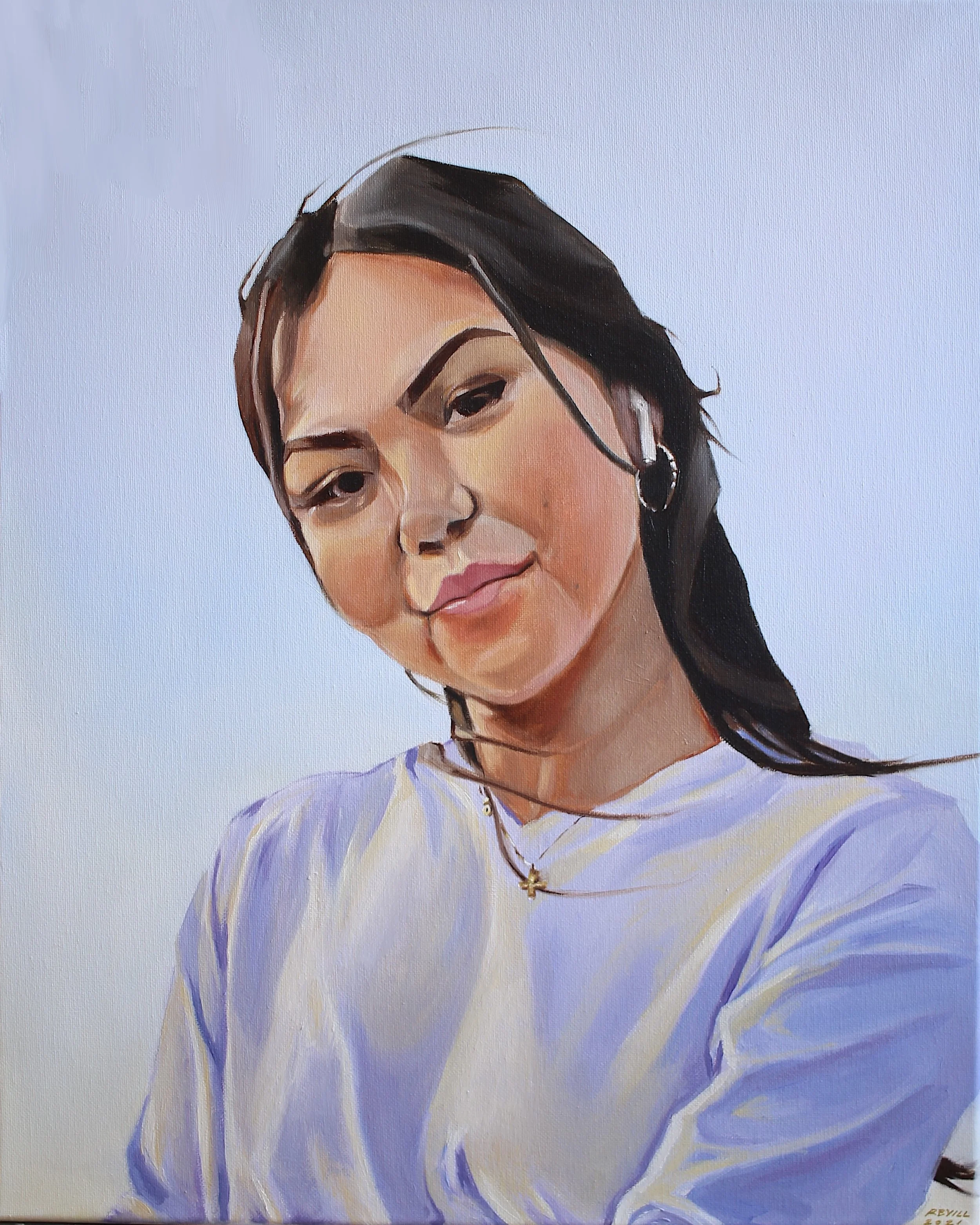 "Portrait of Nicole Soriano" (2021), Oil on Canvas, 20" x 16".
