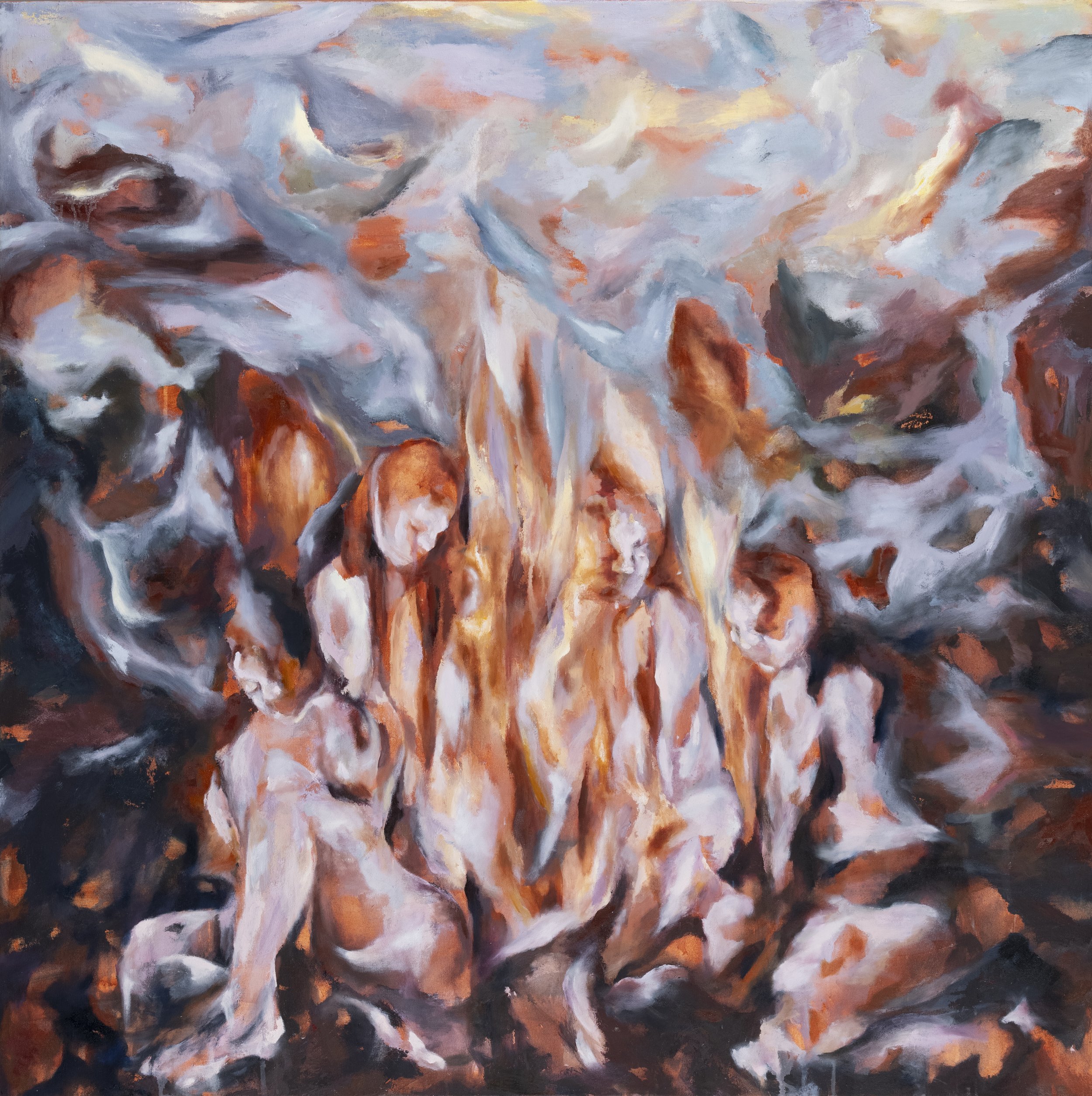 Congregation, 137 x 137 cms