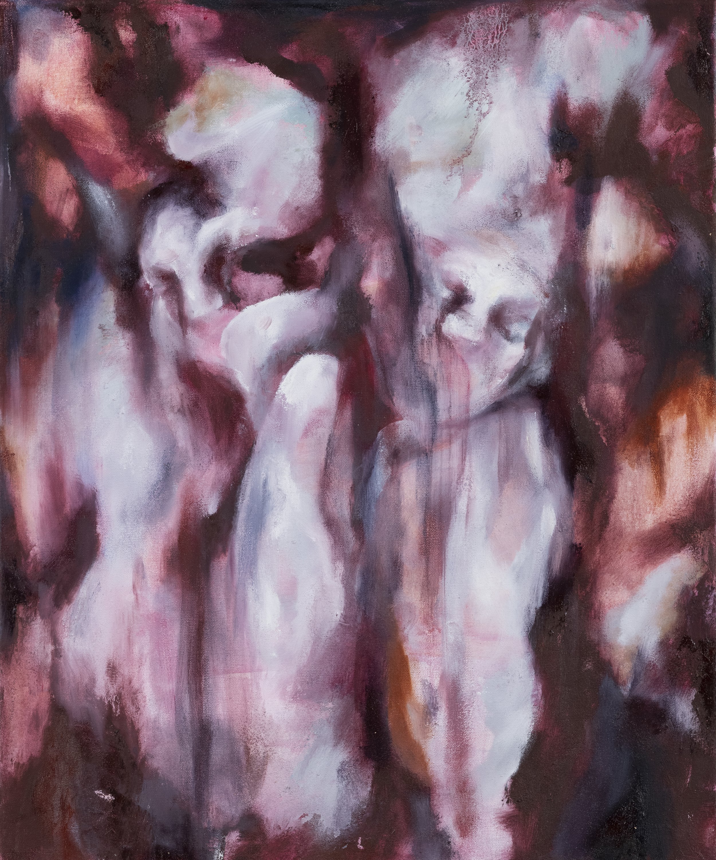 Soft-edged couple, 61 x 51 cms