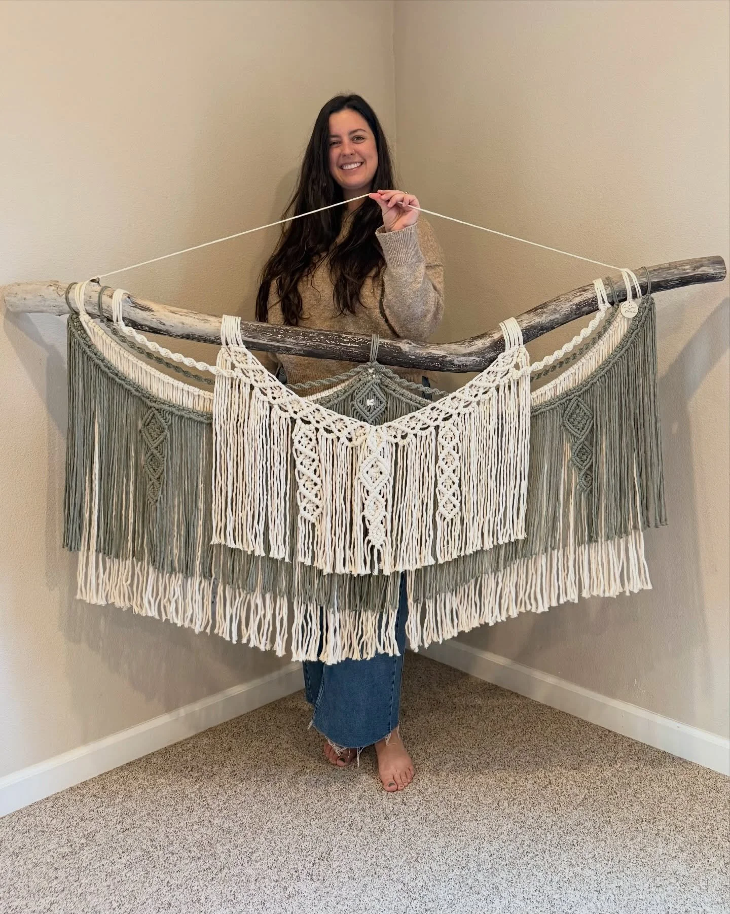 This piece was such a special custom design! Created on a branch she was married under and designed in the colors that represent her children 🤍 love making such special custom artwork! 

DM me if you are interested in a custom piece for yourself or 