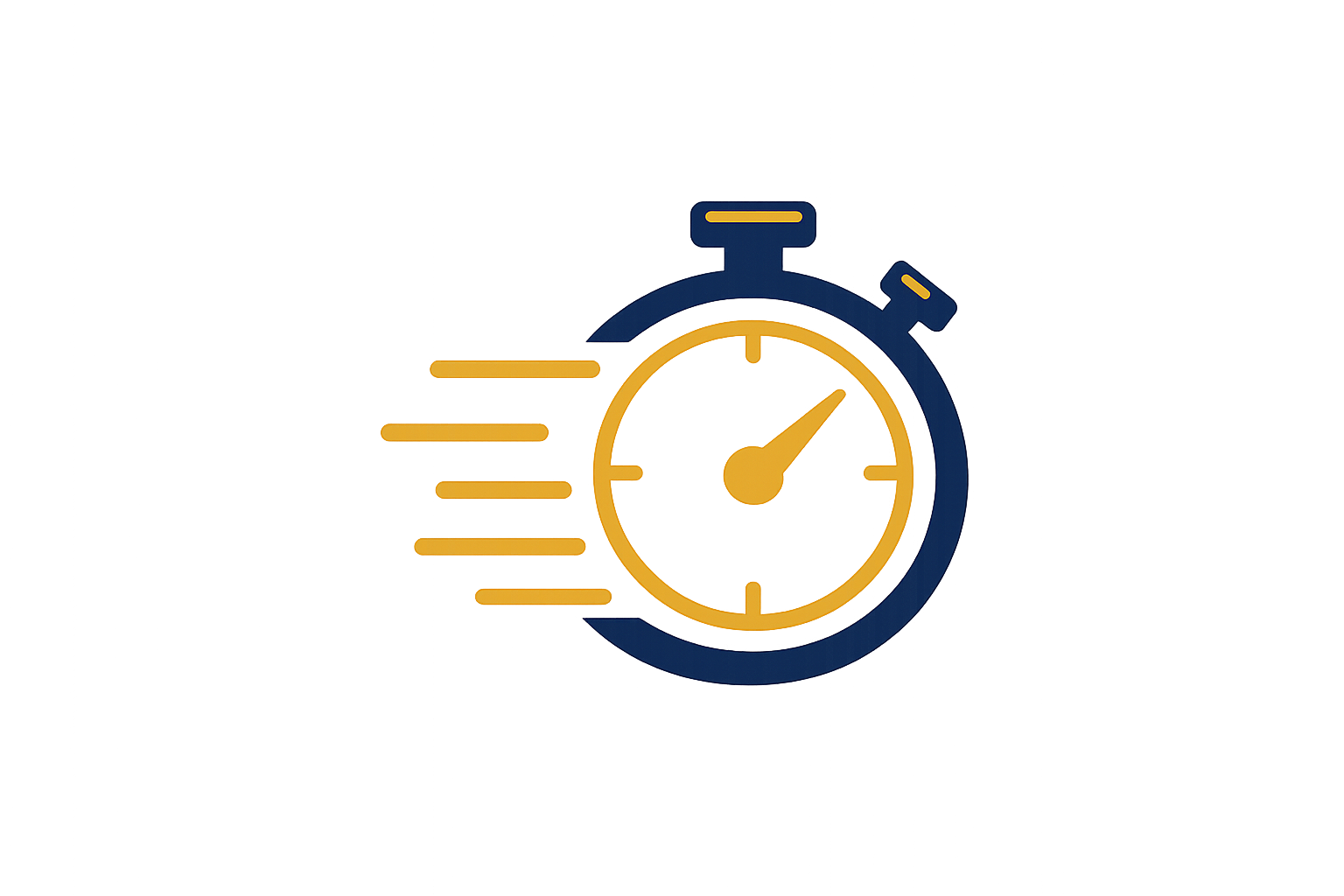 Image of a clock speeding to symbolize that we provide fast service