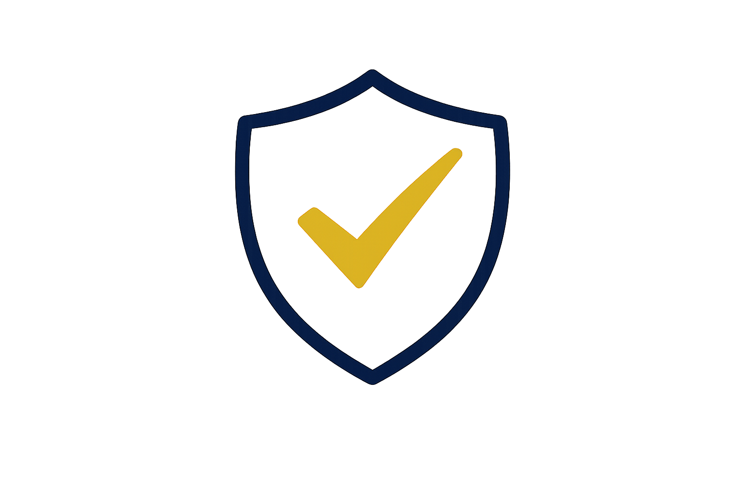 An image with the shield and a check mark inside of it certifying that this trusted company