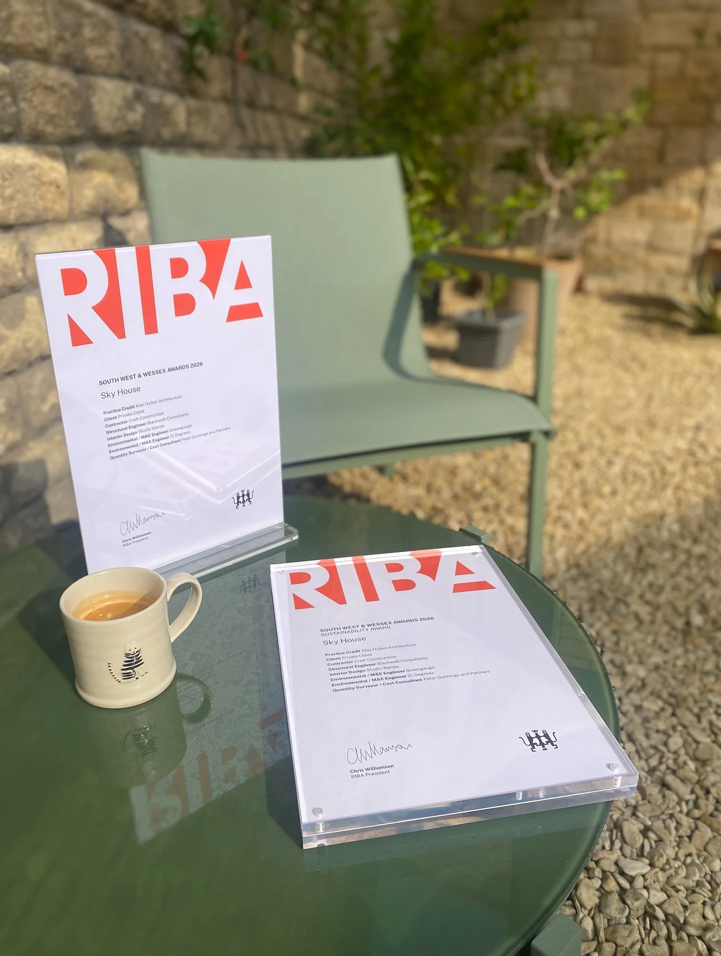 It&rsquo;s a very nice tasting coffee in the office this morning as we take in the joys of last night&rsquo;s #ribasouthwestawards. 

Sky House scooped up a Regional Award &amp; the Sustainability Award!!

The judges comments are wonderful and we are