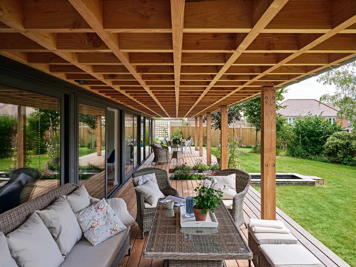 Deep Canopy Garden House | Canopy Extension with Diagrid Timber Roof — Klas Hyllén ...