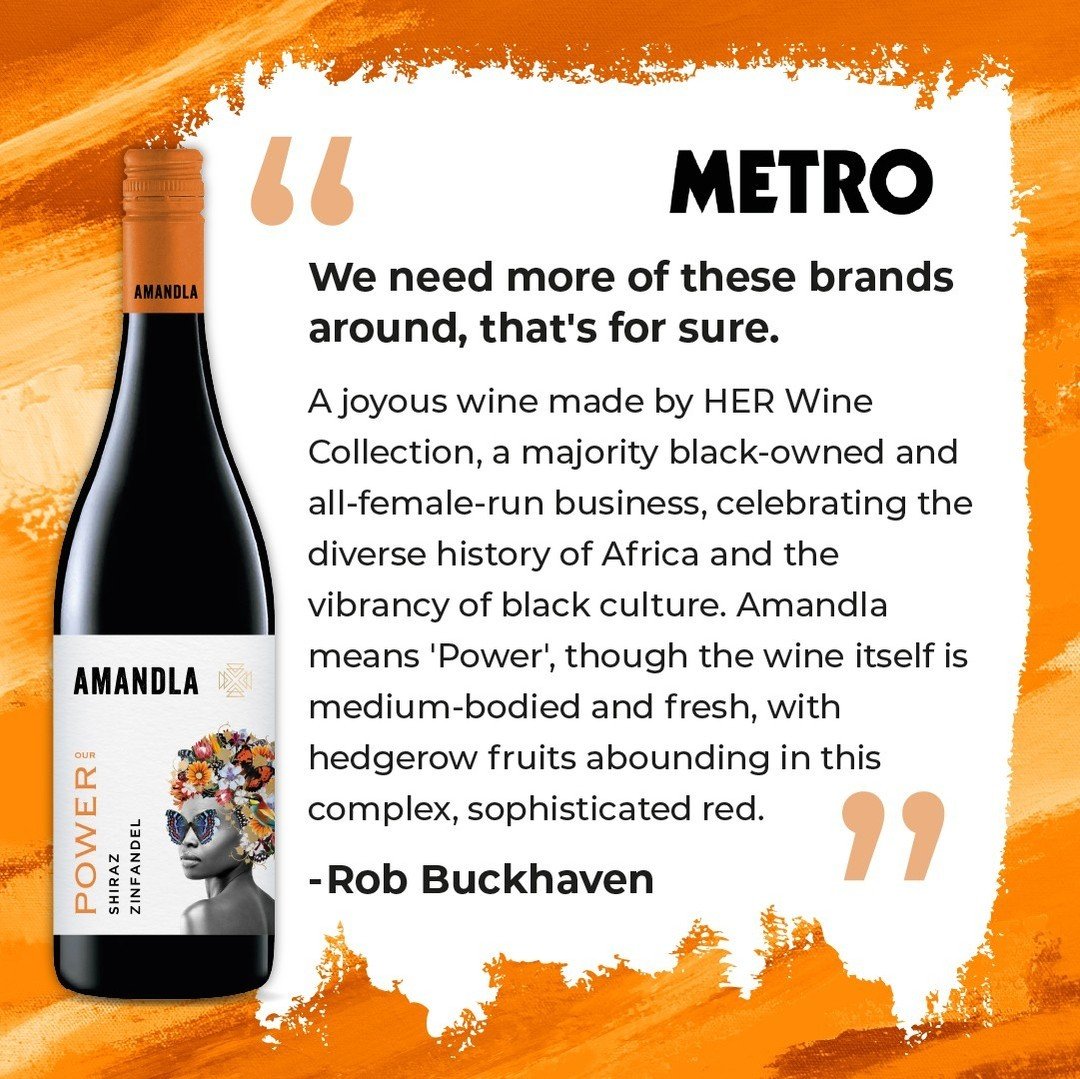 Another proud feature!⁠
&quot;We need more of these brands around, that's for sure.&quot; Rob Buckhaven, @metro.co.uk⁠
⁠
#Amandla #AmandlaWine #winereview