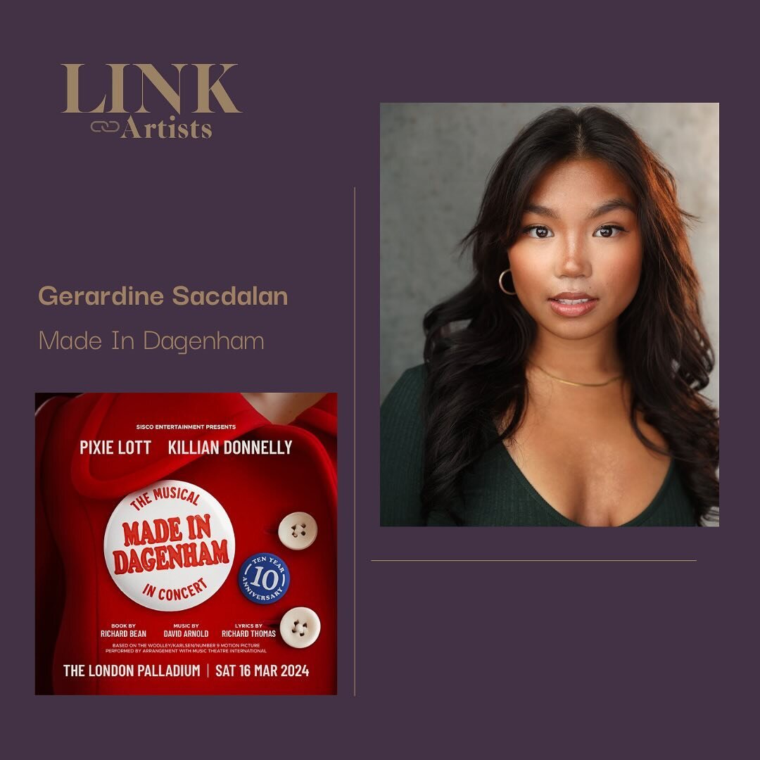 So proud of this one, @gerardine.x has been cast as Sandra Beaumont in the 10th anniversary concert of Made In Dagenham at @thelondonpalladium. Huge congratulations. Professional and West End debut in one! Thank you to @siscoents ⭐️⭐️⭐️