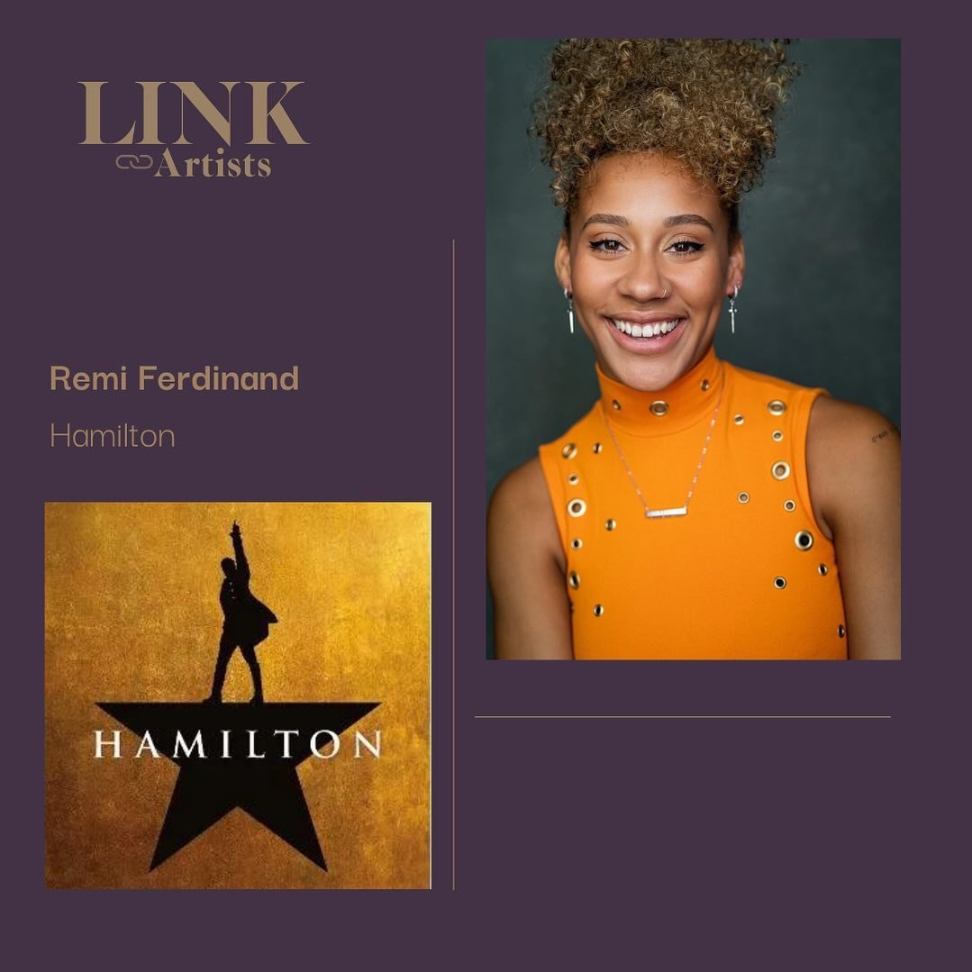 Super talented @remi.ferdinand joins the 24-25 London company of @hamiltonwestend as Ensemble cover Angelica Schyler. Her dream show and we can&rsquo;t wait to watch her shine ⭐️ ⭐️⭐️