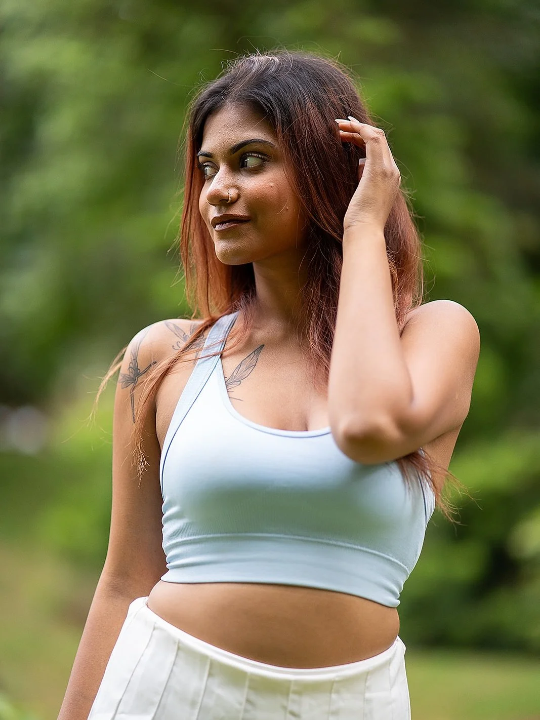 🌿 Outdoor portraits with Disha in Sophia Gardens, Cardiff 🌿
The mix of greenery and soft light made the perfect backdrop for this shoot &mdash; calm, natural, and full of character. Always a joy creating with her!

👤 @getadisha 
📷 @sonyalpha @sam