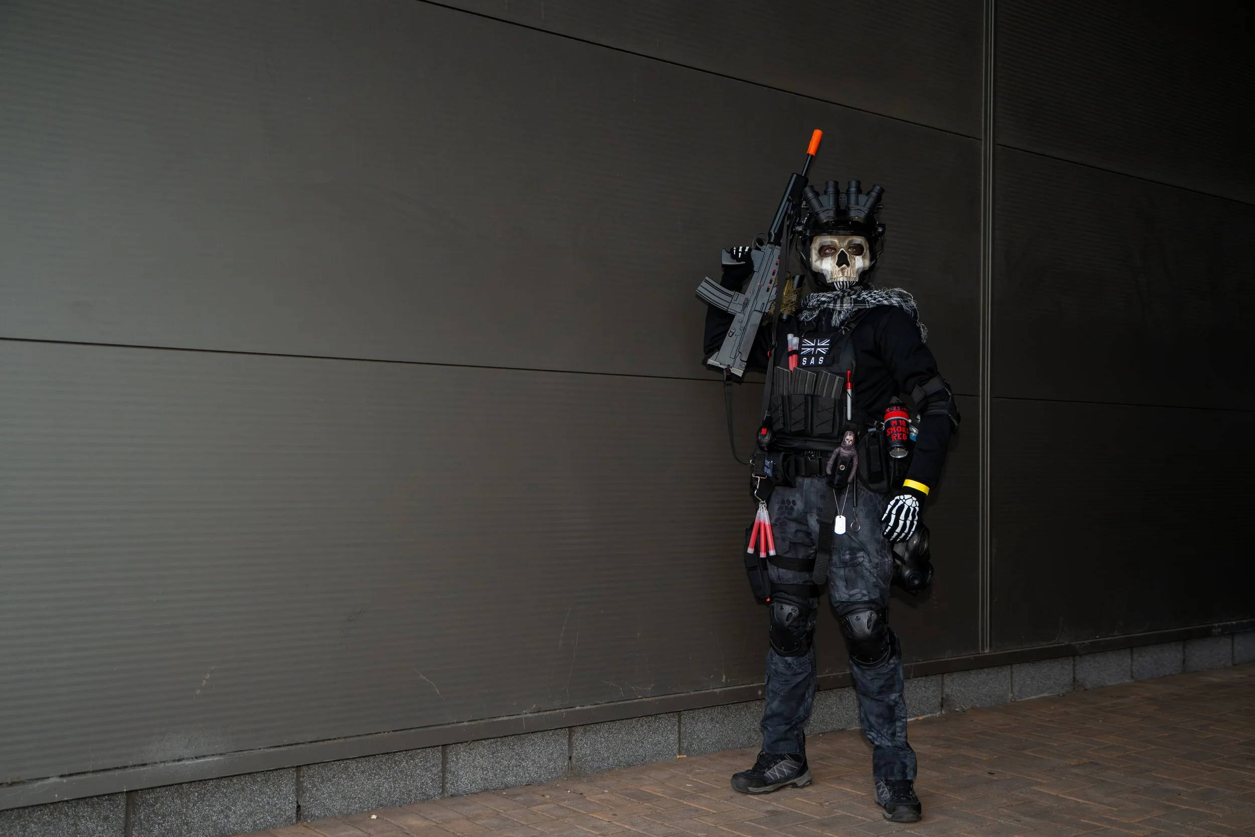 Ghost from Call of Duty in skull mask and tactical gear