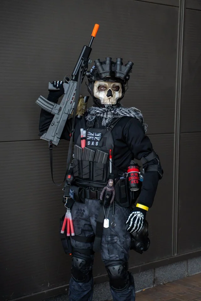 Ghost from Call of Duty in skull mask and tactical gear