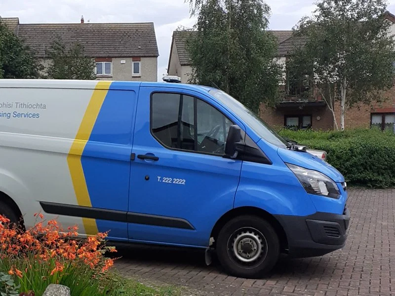 Dublin City Council van during a diary study of a repair service