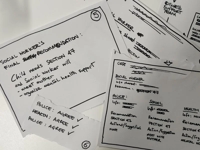 A low fidelity prototype to help UK Department for Education understand the impact of a digital tool