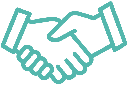 Illustration of a handshake.