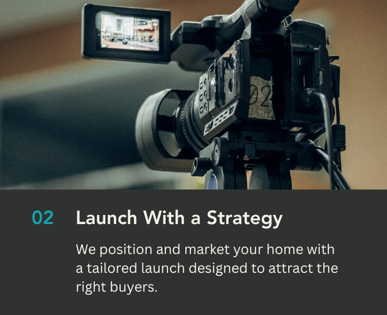 Professional video camera used to market a home for sale