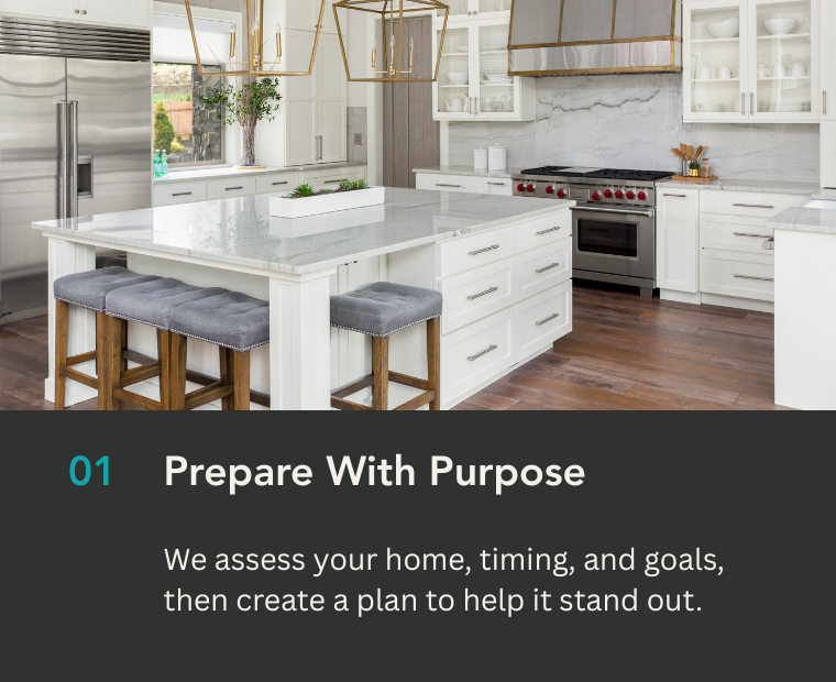 Bright, professionally prepared kitchen ready for real estate photography