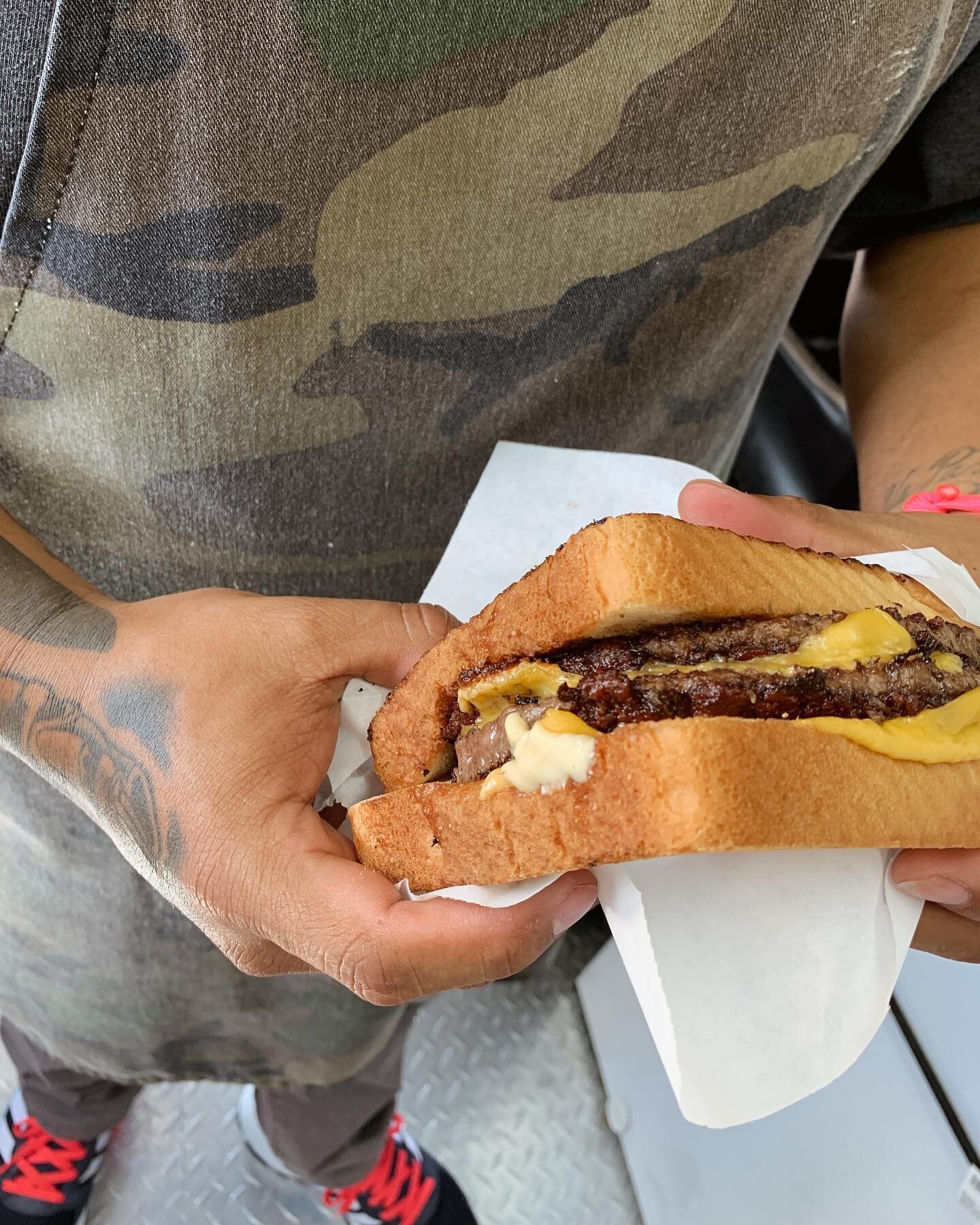 THE GLORIFIED TOASTY
&bull;&bull;&bull;&bull;&bull;&bull;&bull;&bull;&bull;&bull;&bull;&bull;&bull;&bull;&bull;&bull;&bull;&bull;&bull;&bull;&bull;&bull;&bull;&bull;&bull;&bull;
A glorified twist on the all-American cheeseburger: beef patty, Texas to