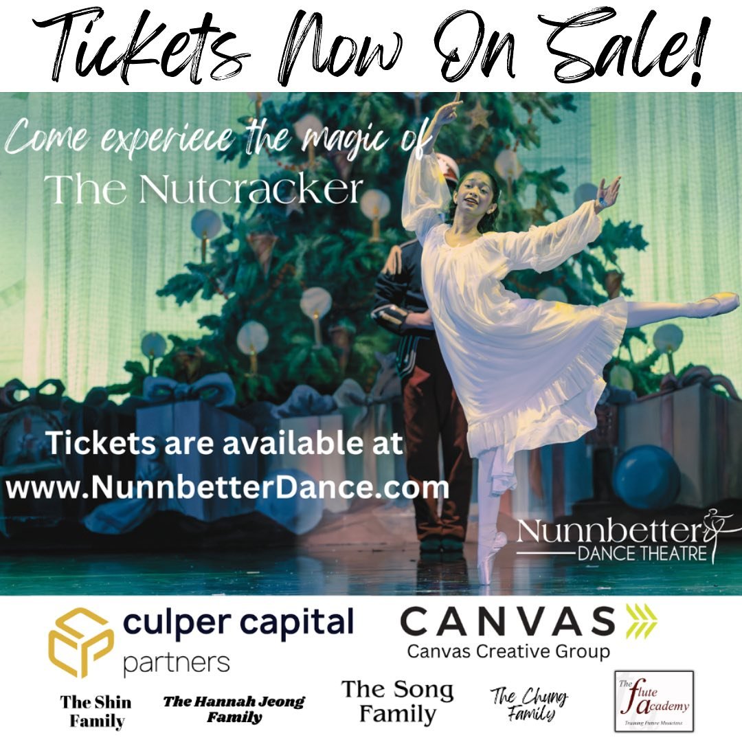 Are you ready?  NDT Nutcracker tickets are officially on sale.  Visit www.nunnbetterdance.com #nutcracker #nunnbetterdancetheatre #ballet #holidaymagic