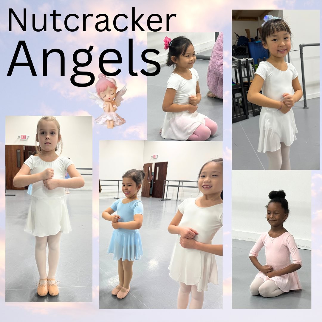 Nutcracker rehearsals are going well.  These littles will be a wonderful way to open Act II #nutcracker2024 #nunnbetterdancetheatre #balletweekends #rehearsals #angels