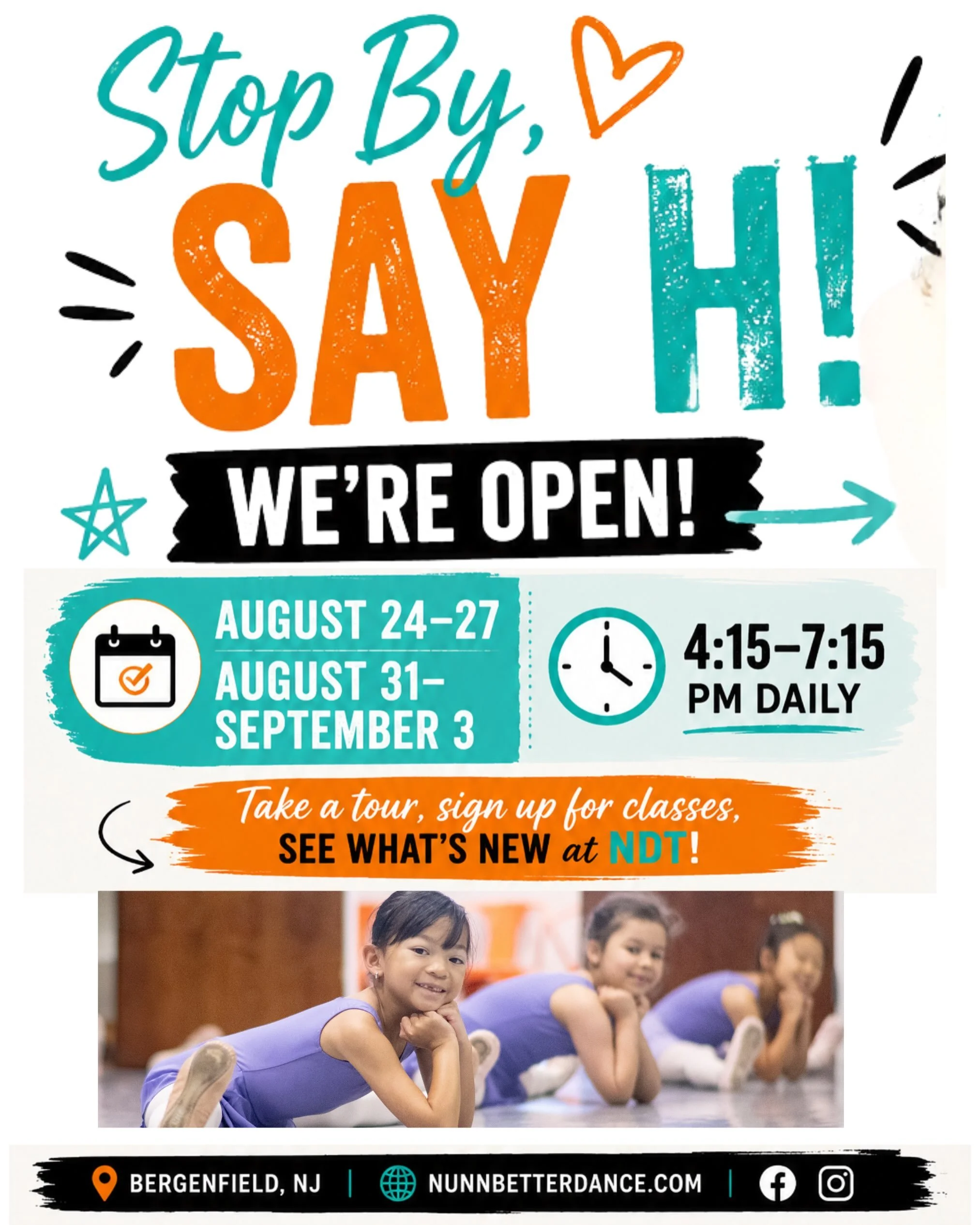 Or better yet, take one of our August Drop In Classes!!! #jointhefun #danceinaugust #ballet #nunnbetterdancetheatre