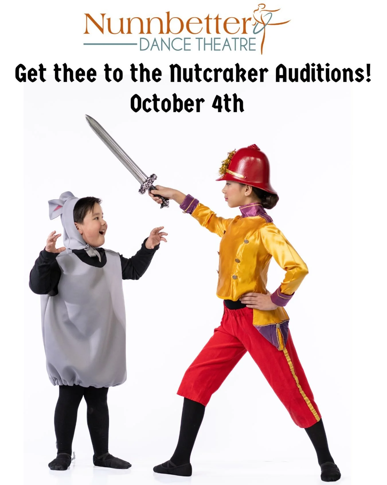 Calling all NDT students!  Nutcracker Auditions this Sunday!  #nutz2016 #nunnbetterdancetheatre #ballet #mouse