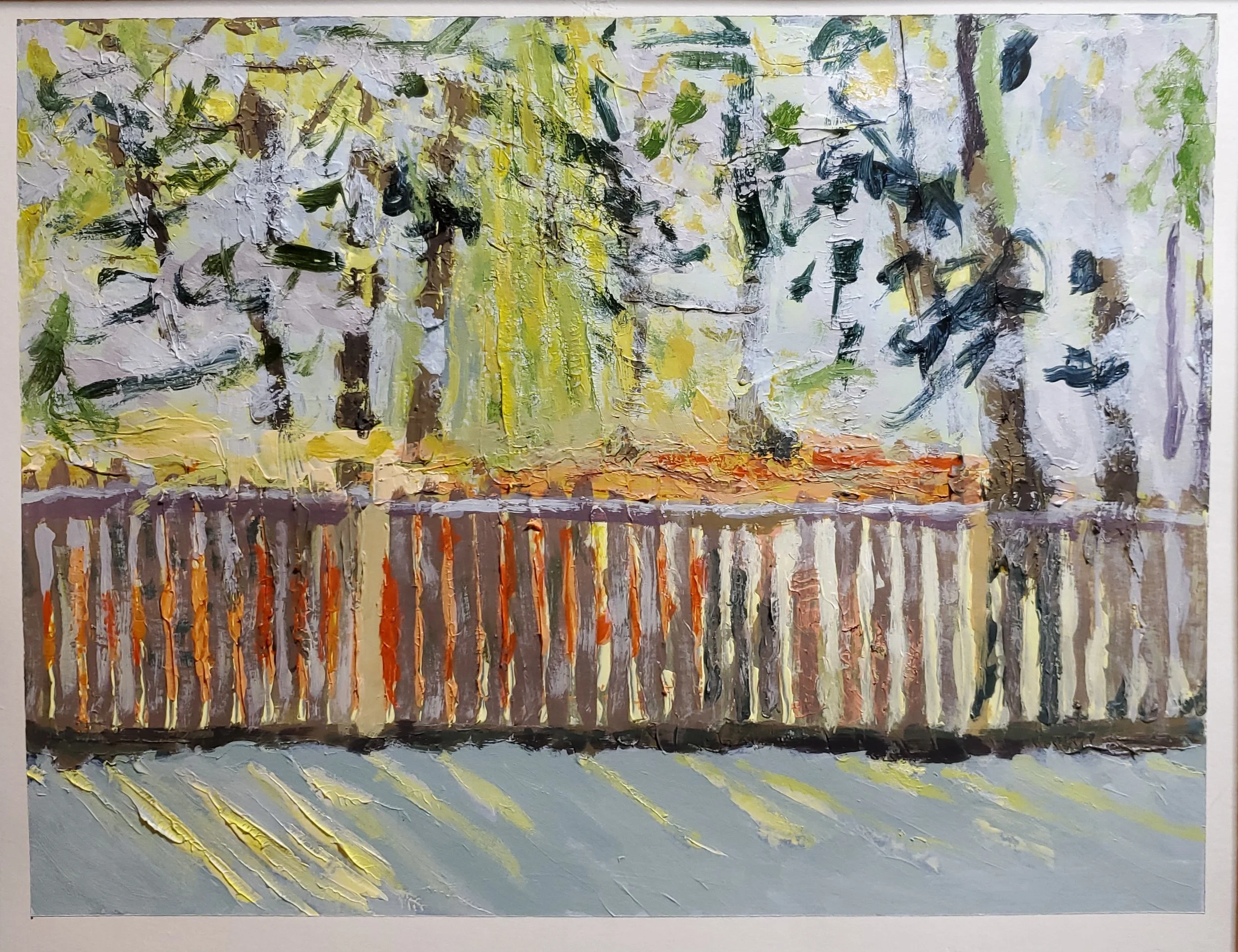 backyard, 10"x7.5" acrylic on card stock